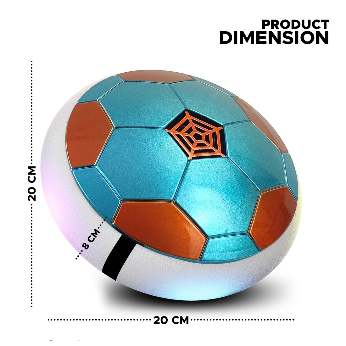 NHR_USB Rechargeable Battery Powered Hover Football Indoor Electric Floating Hover Ball | Soccer | Smart Air Football | Fun Game for Kids Toys for Boys and Girls Birthday Gift(Blue)