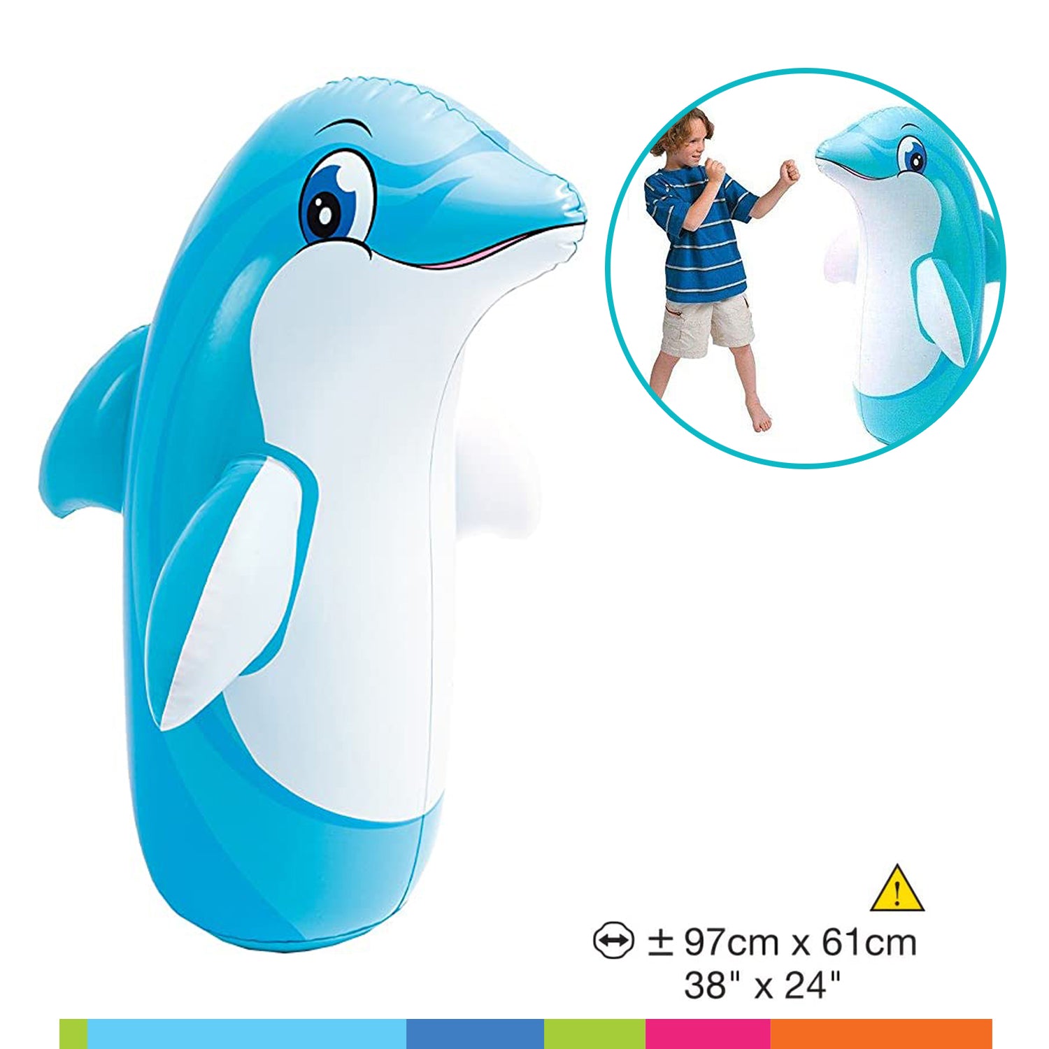NHR Hit Me Inflated Toy for Kids Inflatable Water Filled Base (in Different Styles)