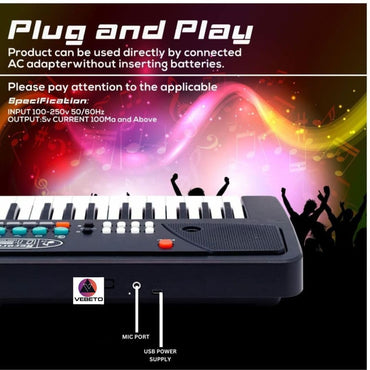 Fun Nation Rechargeable Piano Keyboard with Mic - lifestyle product image
