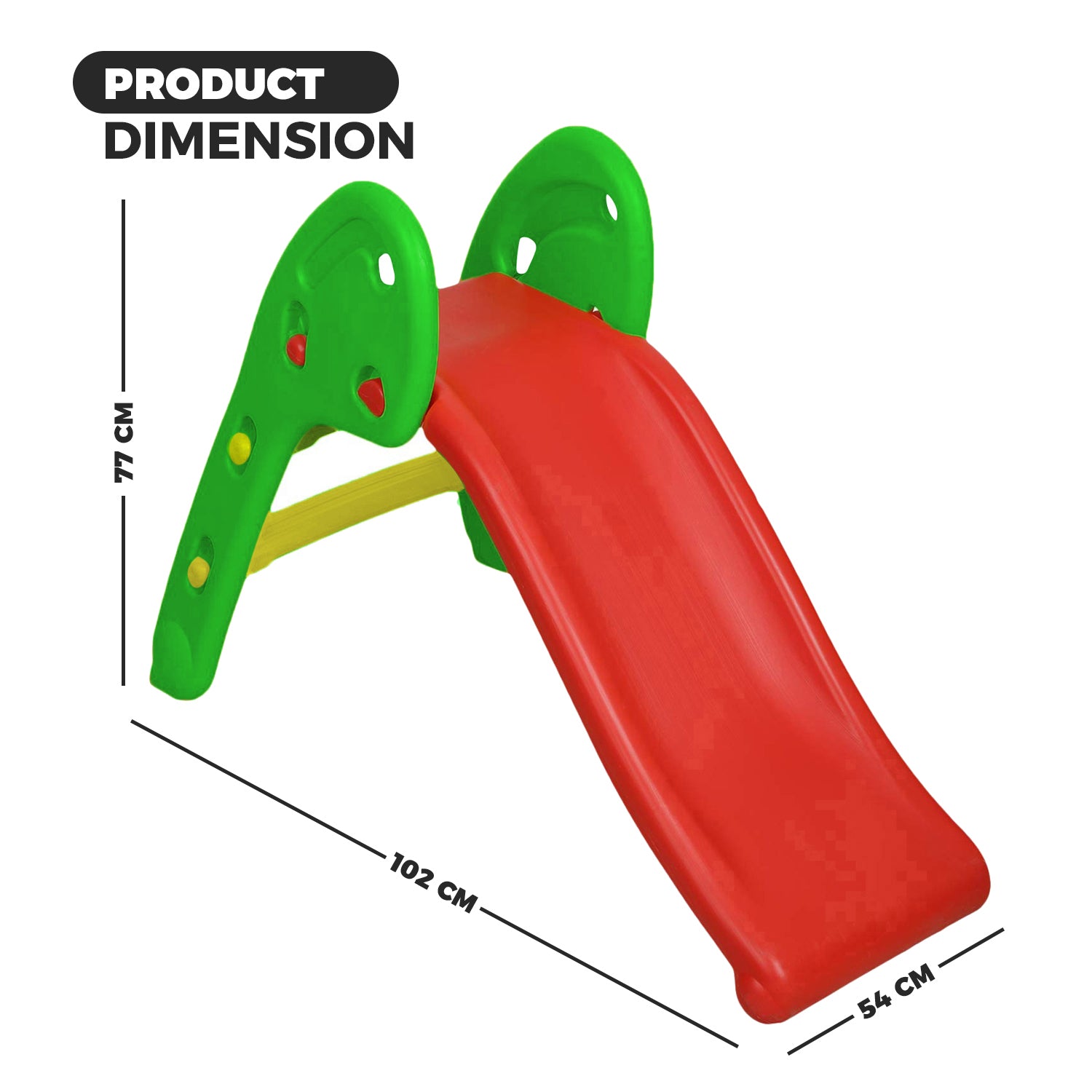 NHR Garden Slide for Kids - Foldable Slider with Tom & jerry Carton - Perfect Slides, Toys for Home, Indoor or Outdoor (1 to 5 Years, Blue)