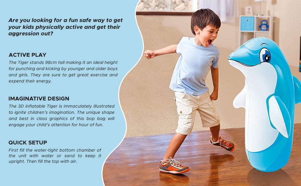 NHR Hit Me Inflated Toy for Kids Inflatable Water Filled Base (in Different Styles)