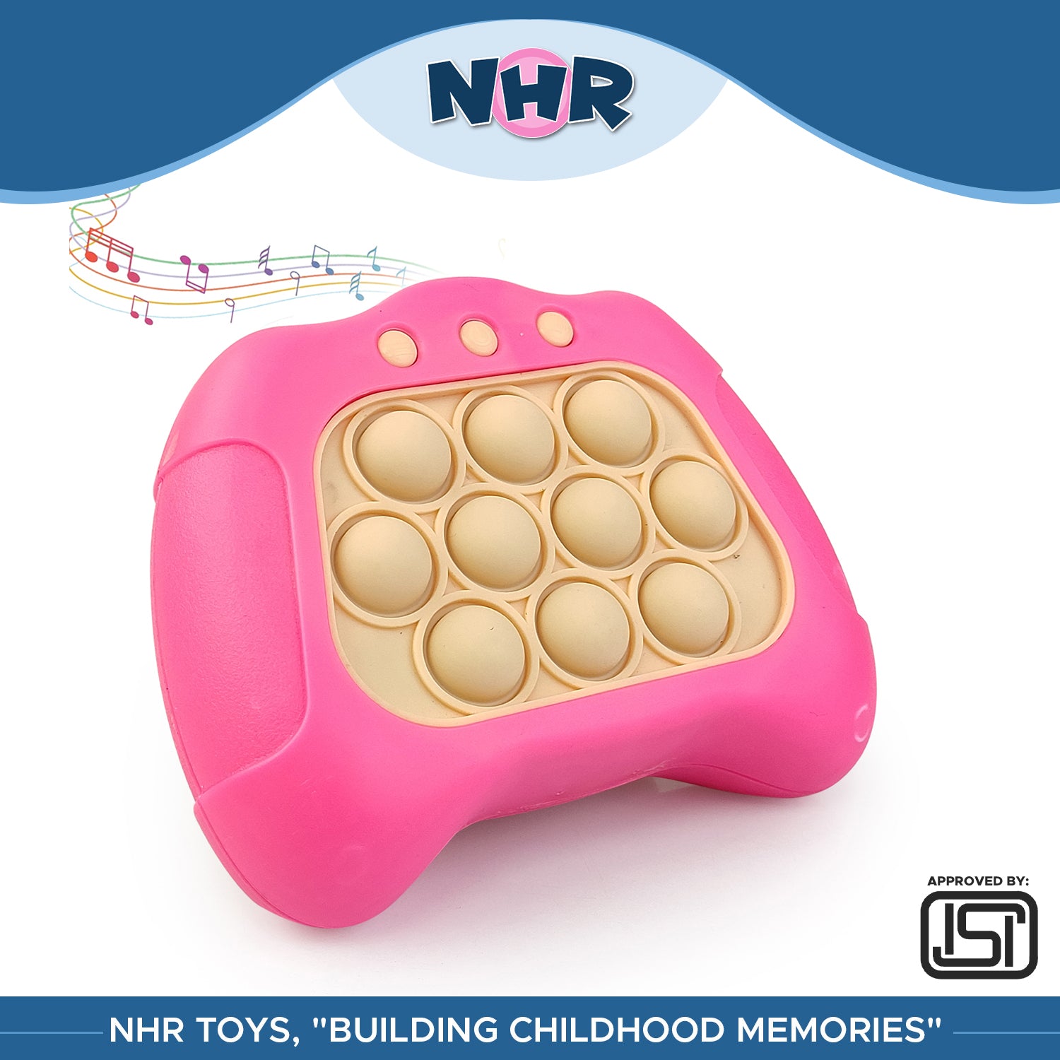 NHR Fast Push Pop It Game Toy with Light & Sound for Kids (choose any colour)