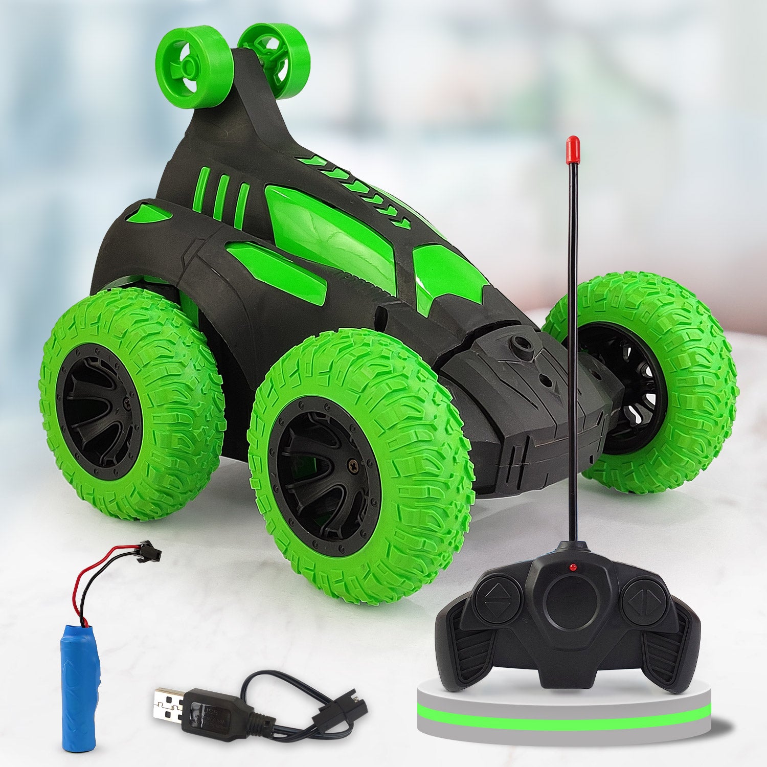 NHR High Performance 360° Twisting Rechargeable Remote Control Stunt Car For Kids 3+ Years