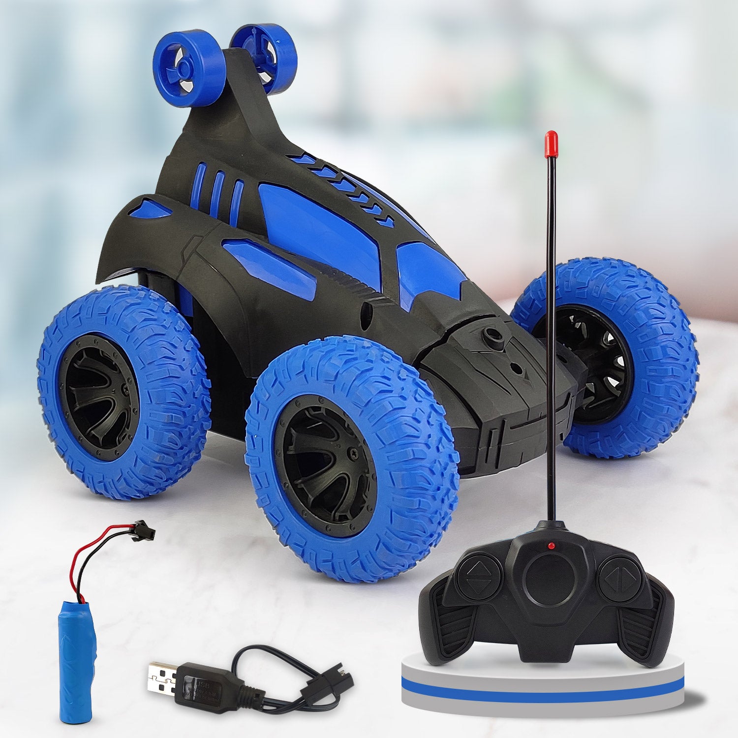 NHR High Performance 360° Twisting Rechargeable Remote Control Stunt Car For Kids 3+ Years