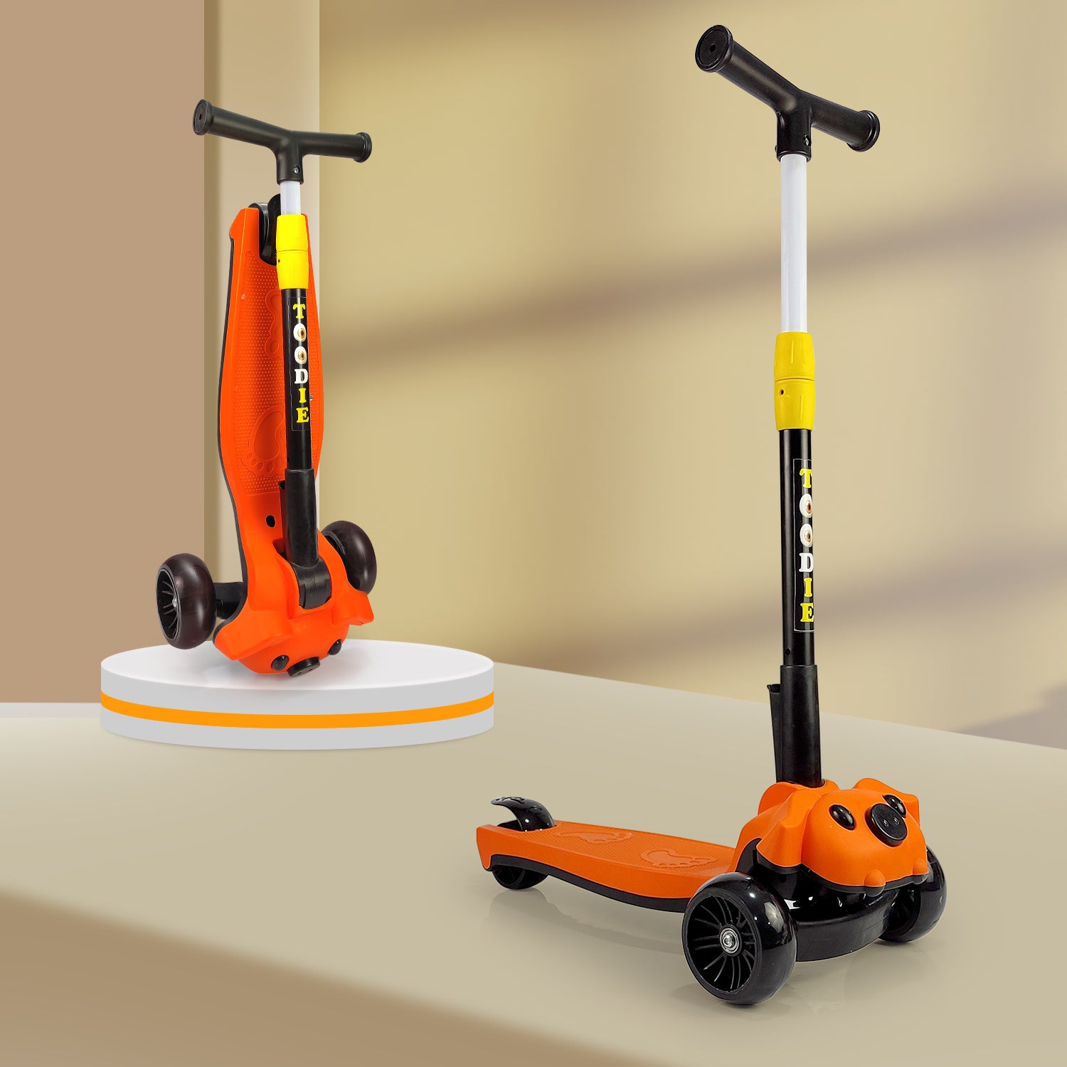NHR Smart Kick Scooter With Adjustable Height & Foldable Scooter for Kids 3+ Years