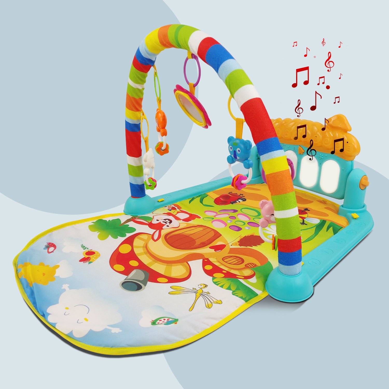 NHR Kick & Play Musical Keyboard Mat Piano, Baby Play Mat Gym & Fitness Rack