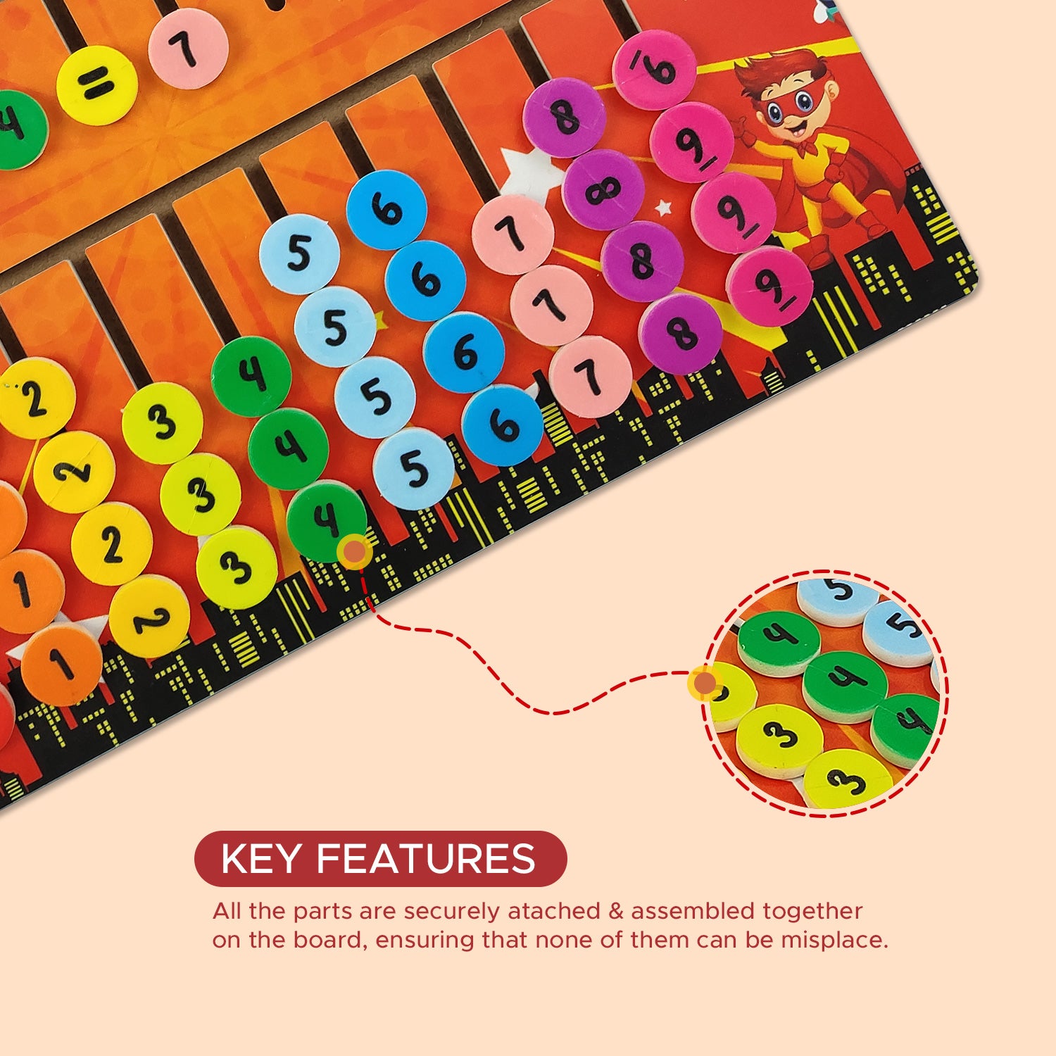 NHR 3D Learning Puzzle | Maze Tracing Math Calculator Board | Mathematical Number Calculation Board Game Learning Toy For Kids 1+ Year