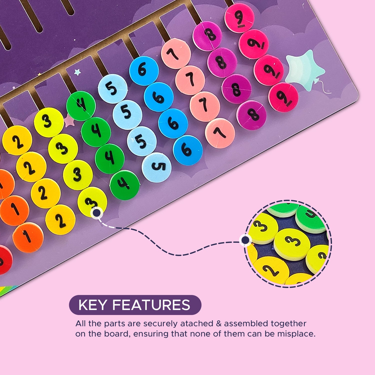 NHR 3D Learning Puzzle | Maze Tracing Math Calculator Board | Mathematical Number Calculation Board Game Learning Toy For Kids 1+ Year
