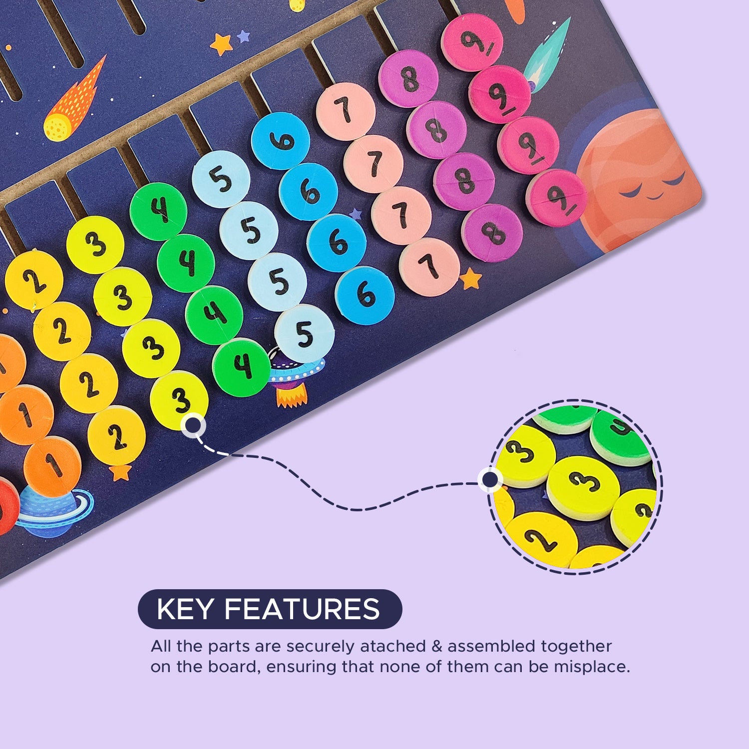NHR 3D Learning Puzzle | Maze Tracing Math Calculator Board | Mathematical Number Calculation Board Game Learning Toy For Kids 1+ Year