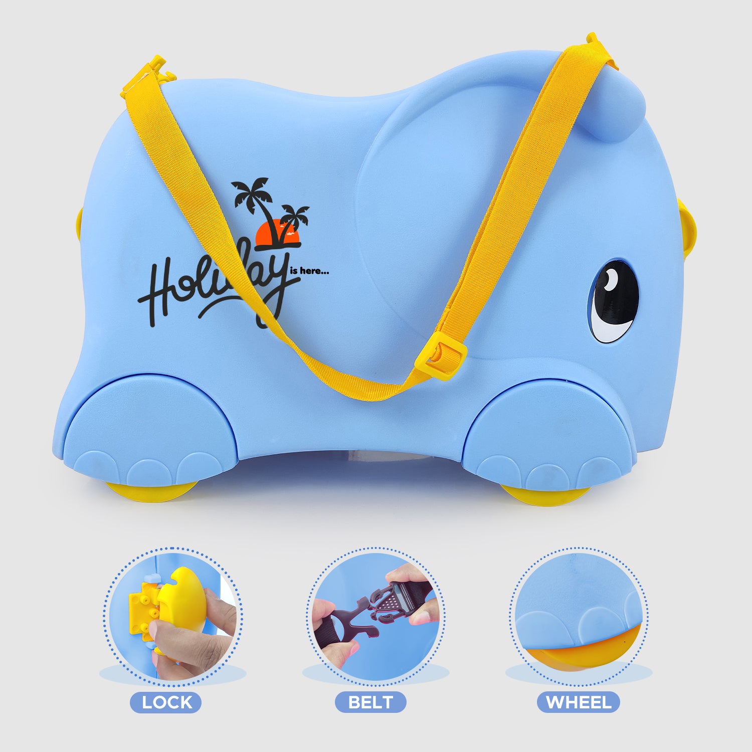 NHR Ride-On with Toy Case for Kids, Baby Ride-On/Portable Travel Case for Toddlers & Babies (Up to 25kg)
