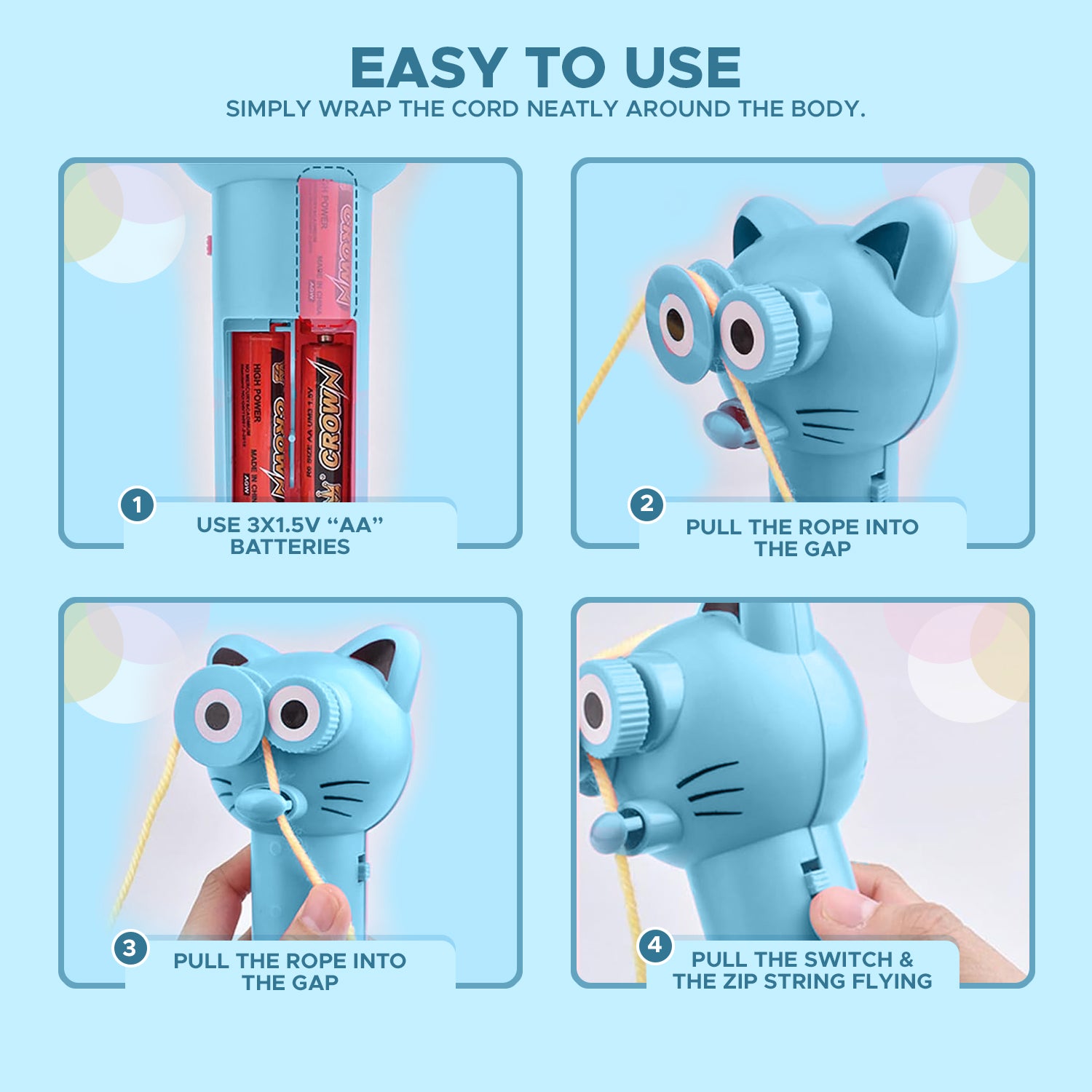 NHR_Electric Skipping Rope Launcher Play for Boys & Girls