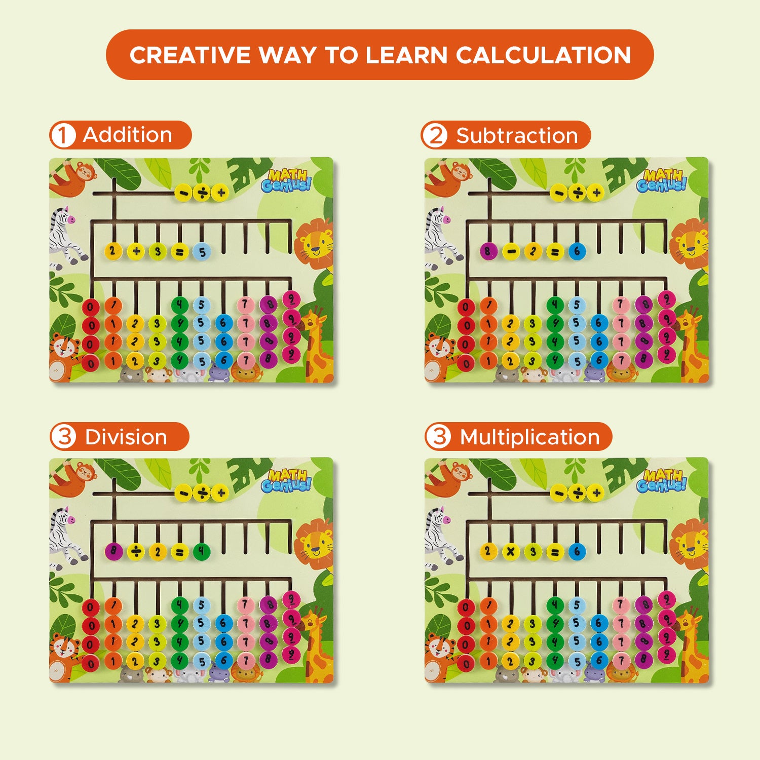NHR 3D Learning Puzzle | Maze Tracing Math Calculator Board | Mathematical Number Calculation Board Game Learning Toy For Kids 1+ Year