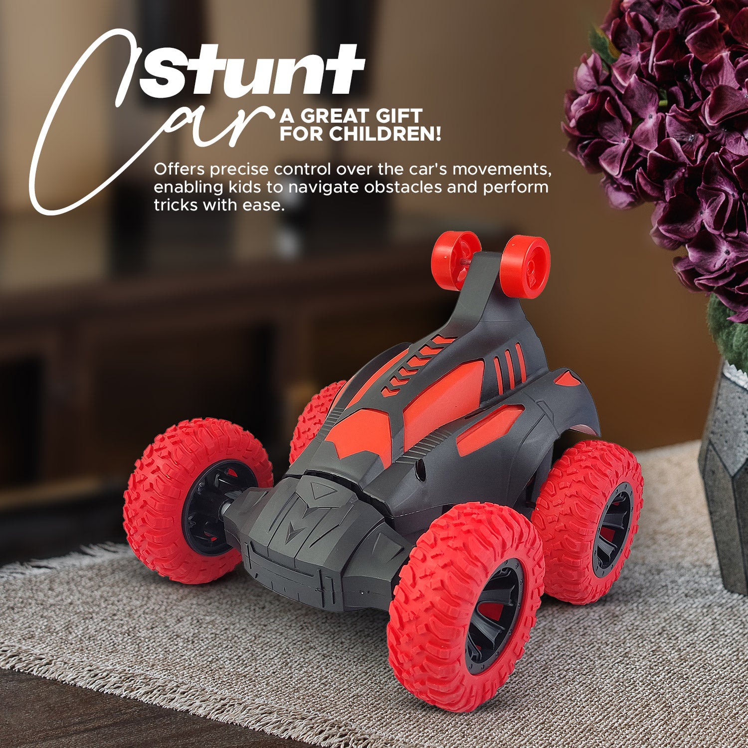 NHR High Performance 360° Twisting Rechargeable Remote Control Stunt Car For Kids 3+ Years