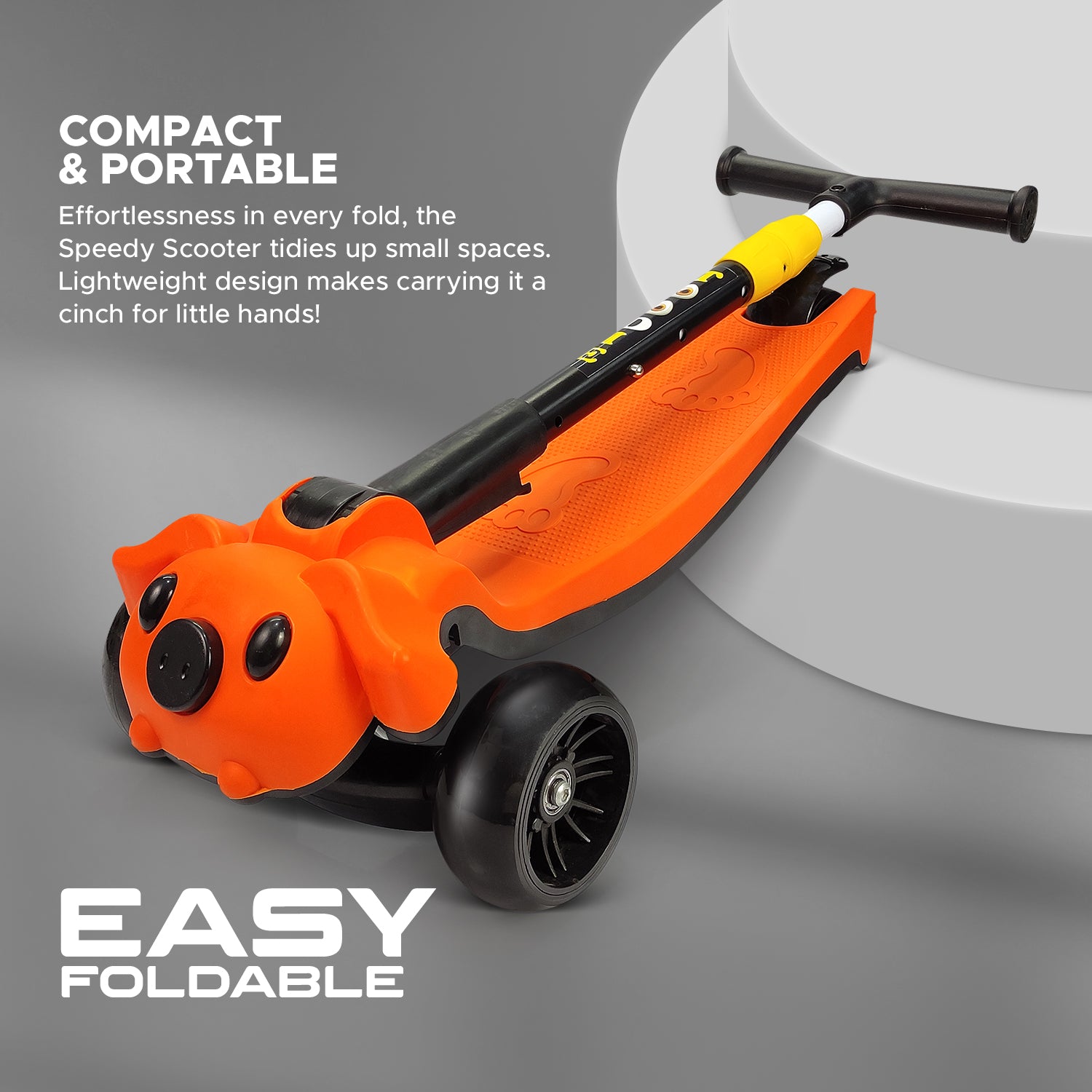 NHR Smart Kick Scooter With Adjustable Height & Foldable Scooter for Kids 3+ Years