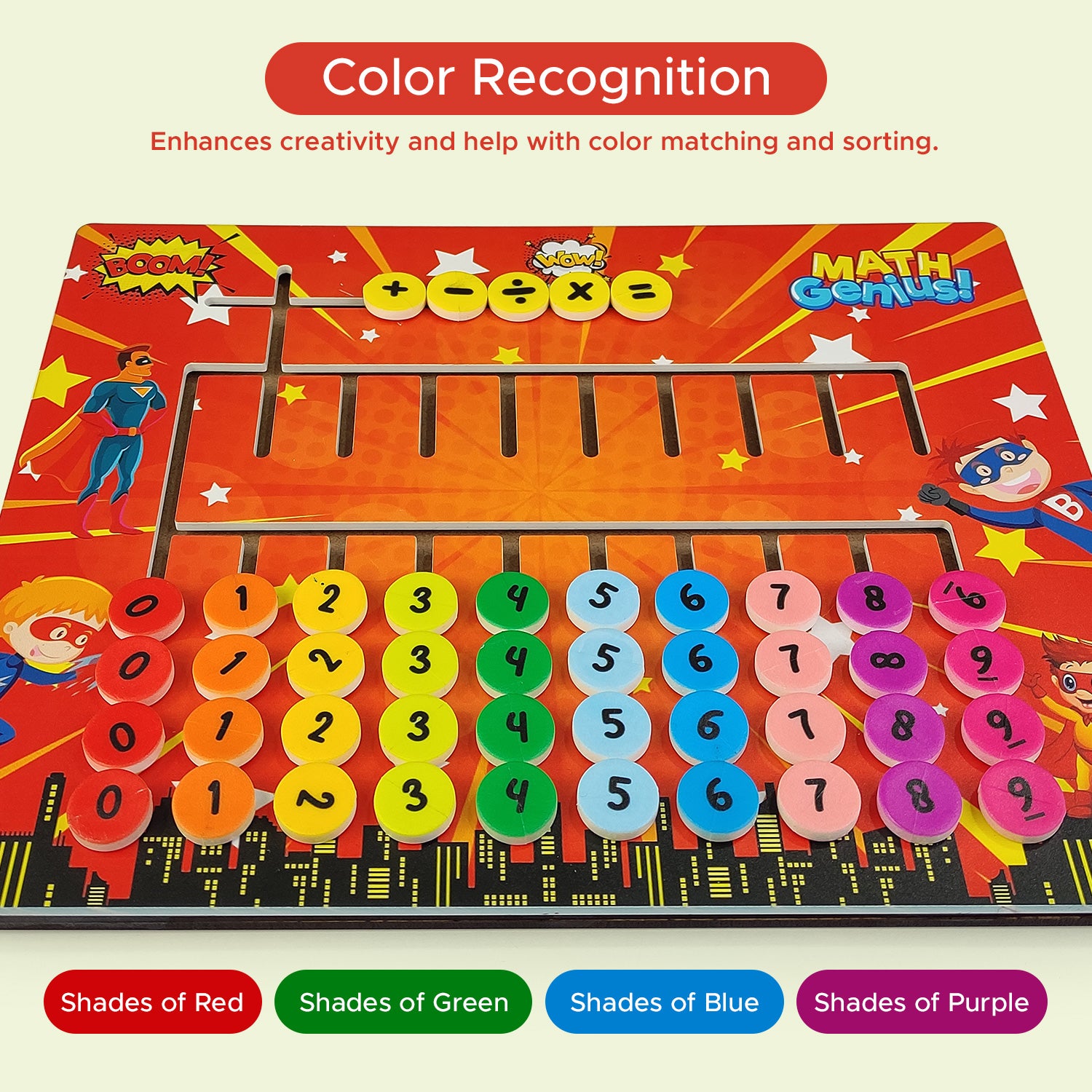 NHR 3D Learning Puzzle | Maze Tracing Math Calculator Board | Mathematical Number Calculation Board Game Learning Toy For Kids 1+ Year