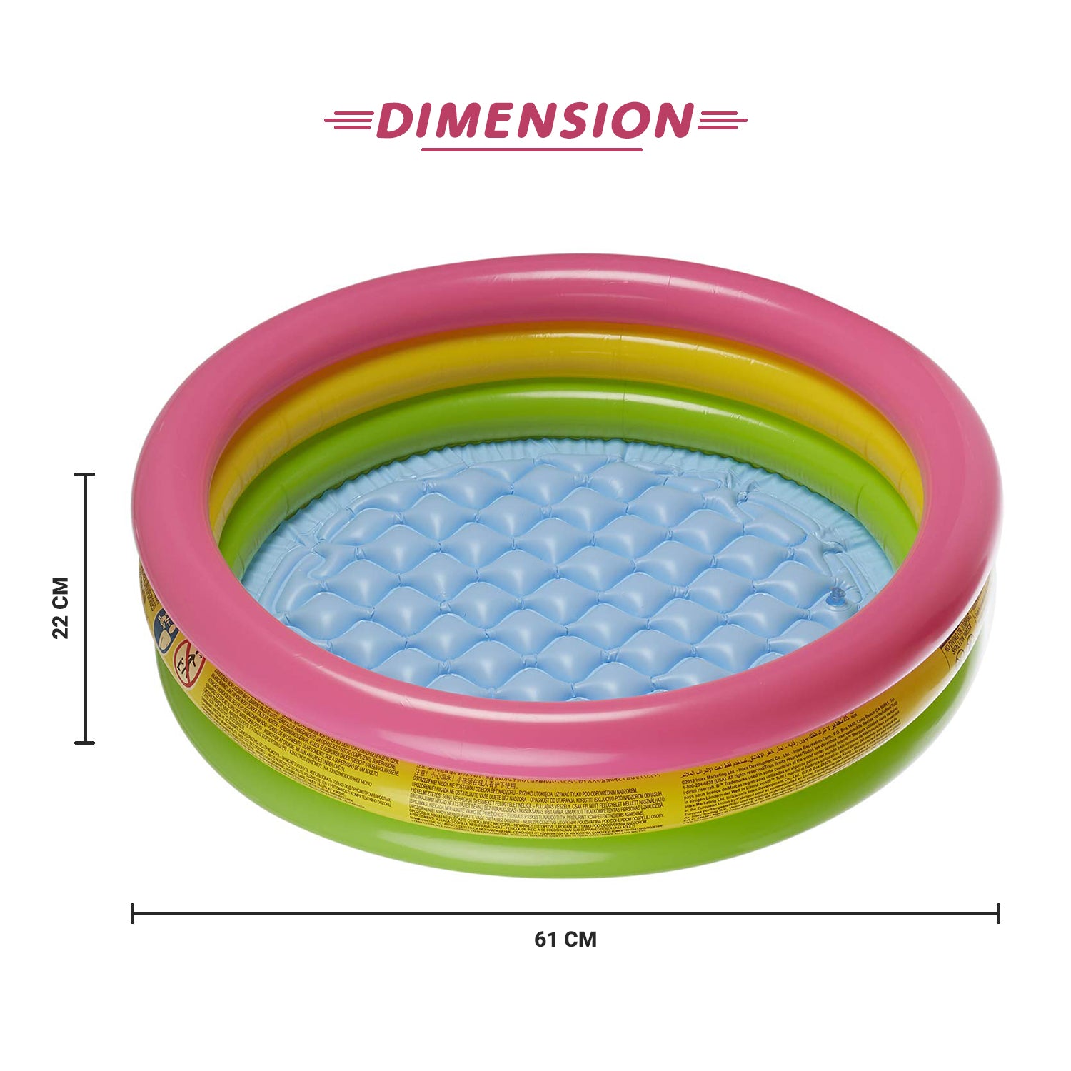 NHR 2 Feet Inflatable Swimming Pool For Baby | Inflatable Swimming Pool For Kids 3+ Year