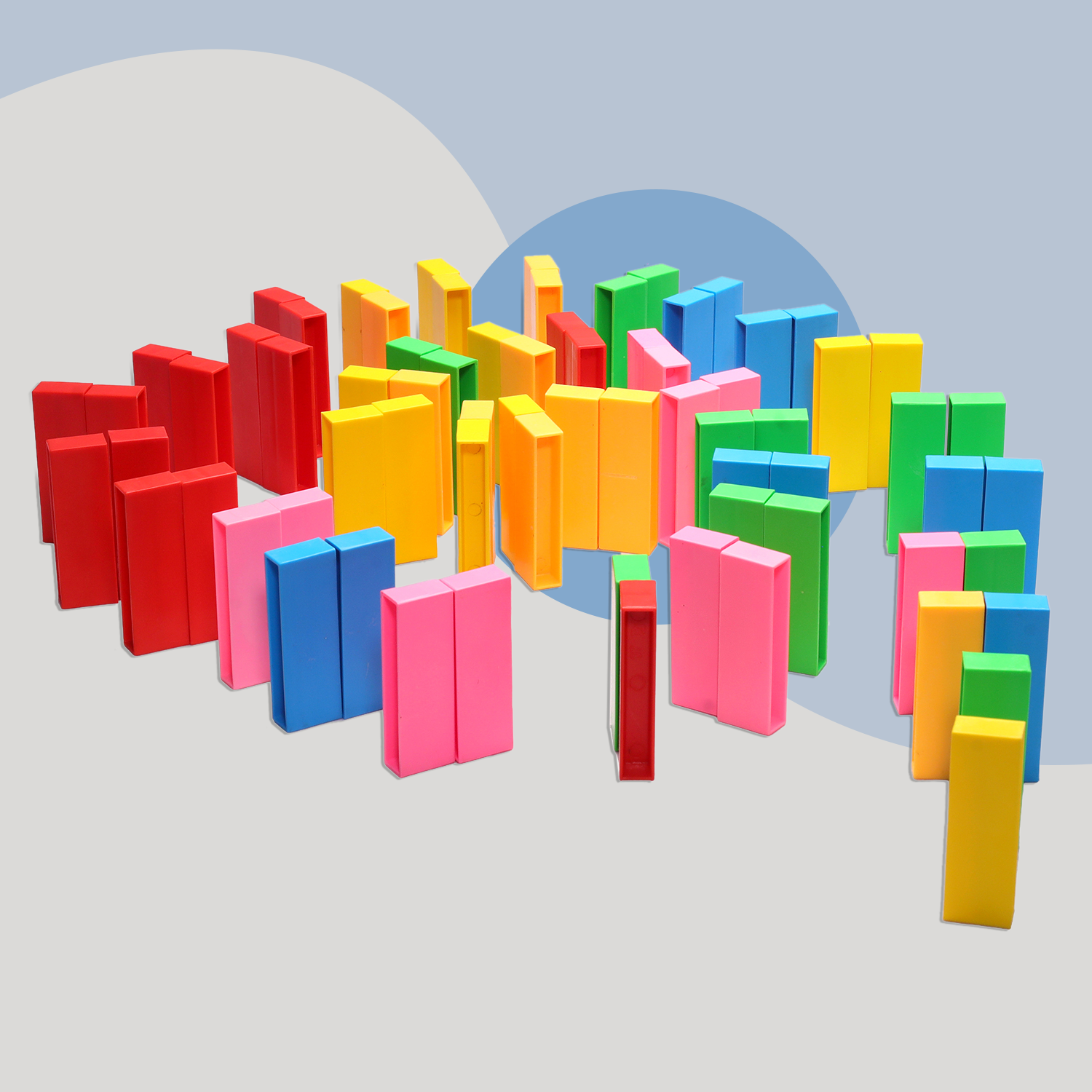 NHR 72-Piece Plastic Domino Set with 1 Dice