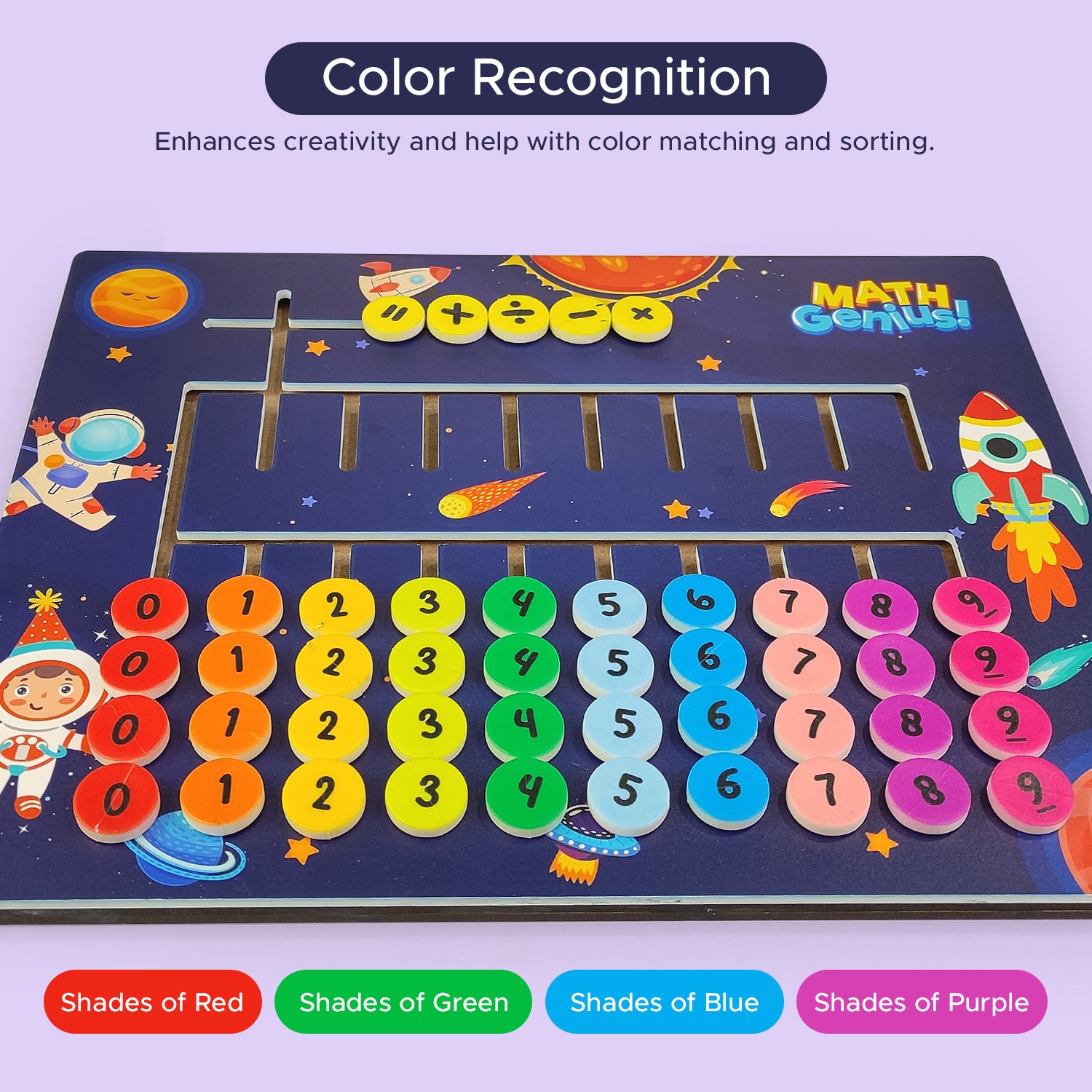 NHR 3D Learning Puzzle | Maze Tracing Math Calculator Board | Mathematical Number Calculation Board Game Learning Toy For Kids 1+ Year