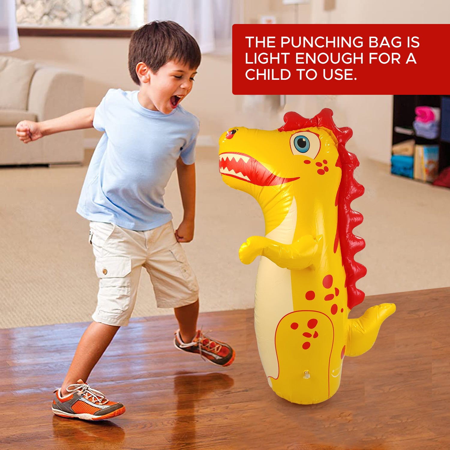 NHR 3-D Punching Hit Me Bag For Kids | Inflatable Toys Water Filled Base | Hit Me Toys For Kids 3+ Year