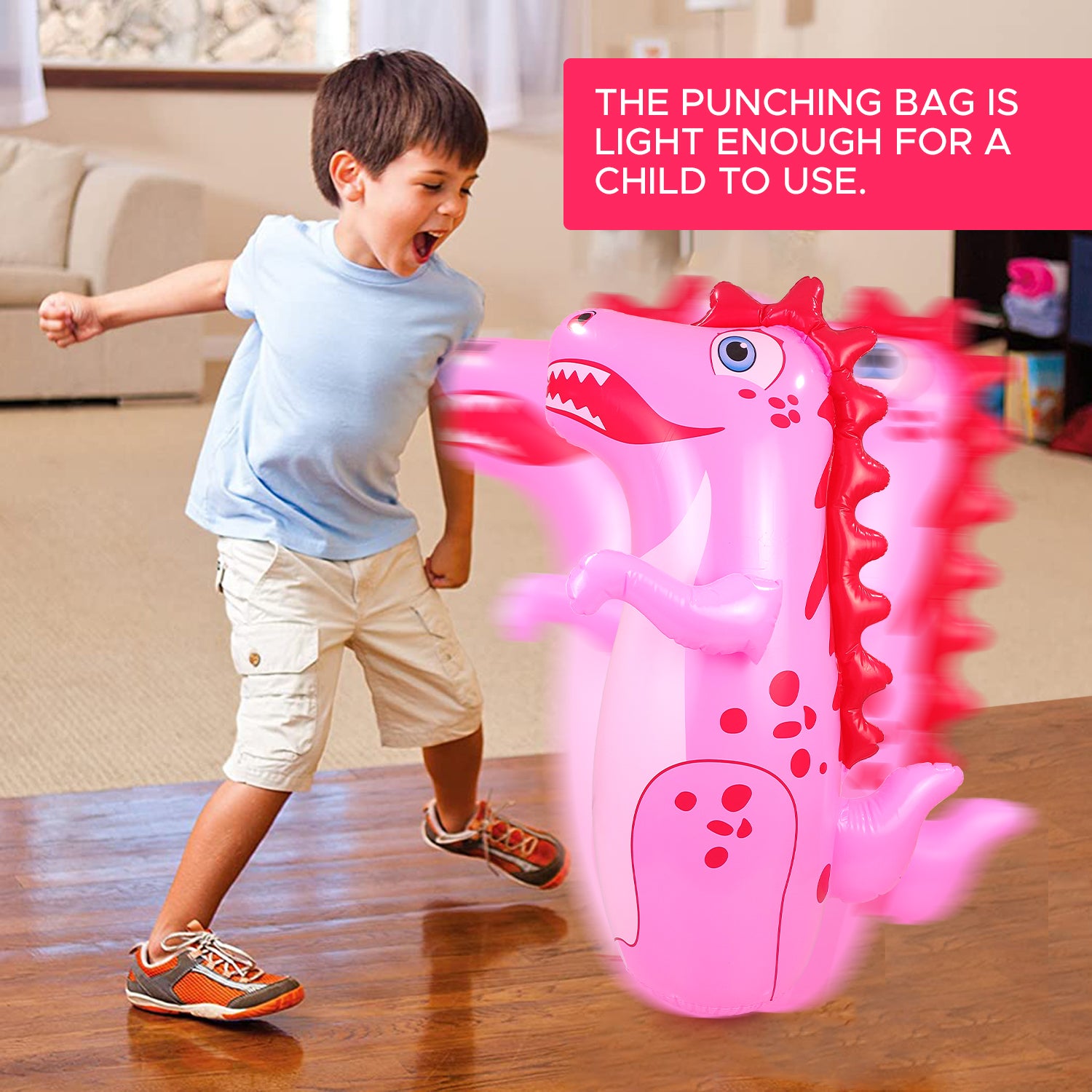 NHR Multicolor 3-D Punching Hit Me Bag For Kids | Inflatable Toys Water Filled Base | Hit Me Toys For Kids 3+ Year