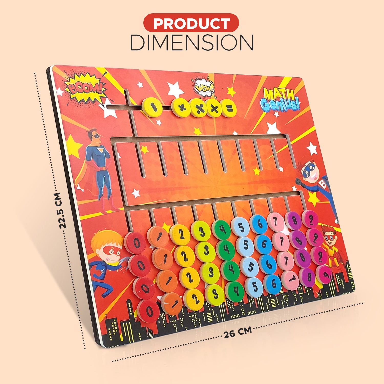 NHR 3D Learning Puzzle | Maze Tracing Math Calculator Board | Mathematical Number Calculation Board Game Learning Toy For Kids 1+ Year