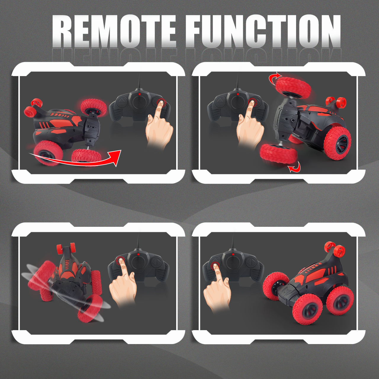 NHR High Performance 360° Twisting Rechargeable Remote Control Stunt Car For Kids 3+ Years
