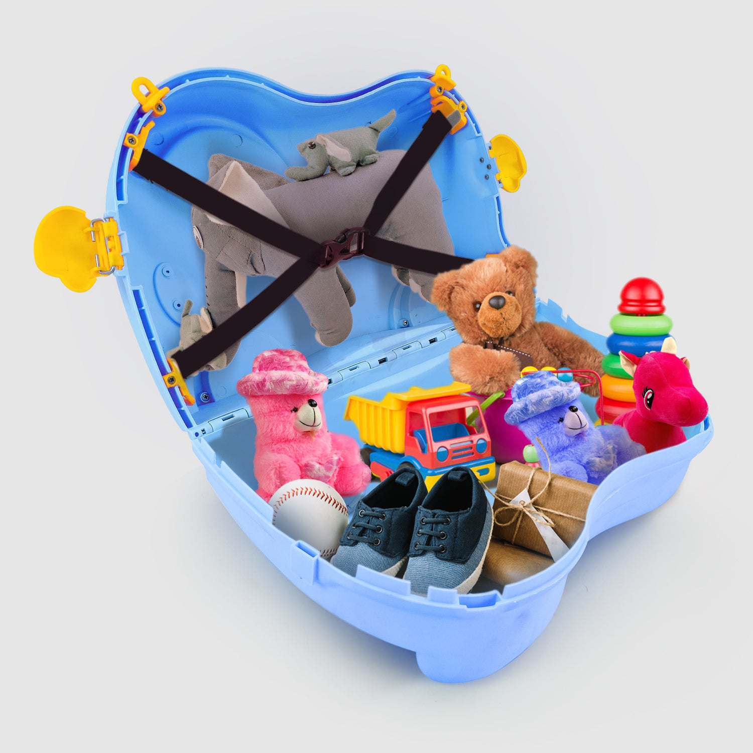 NHR Ride-On with Toy Case for Kids, Baby Ride-On/Portable Travel Case for Toddlers & Babies (Up to 25kg)