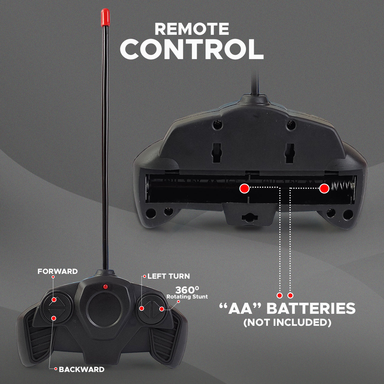NHR High Performance 360° Twisting Rechargeable Remote Control Stunt Car For Kids 3+ Years