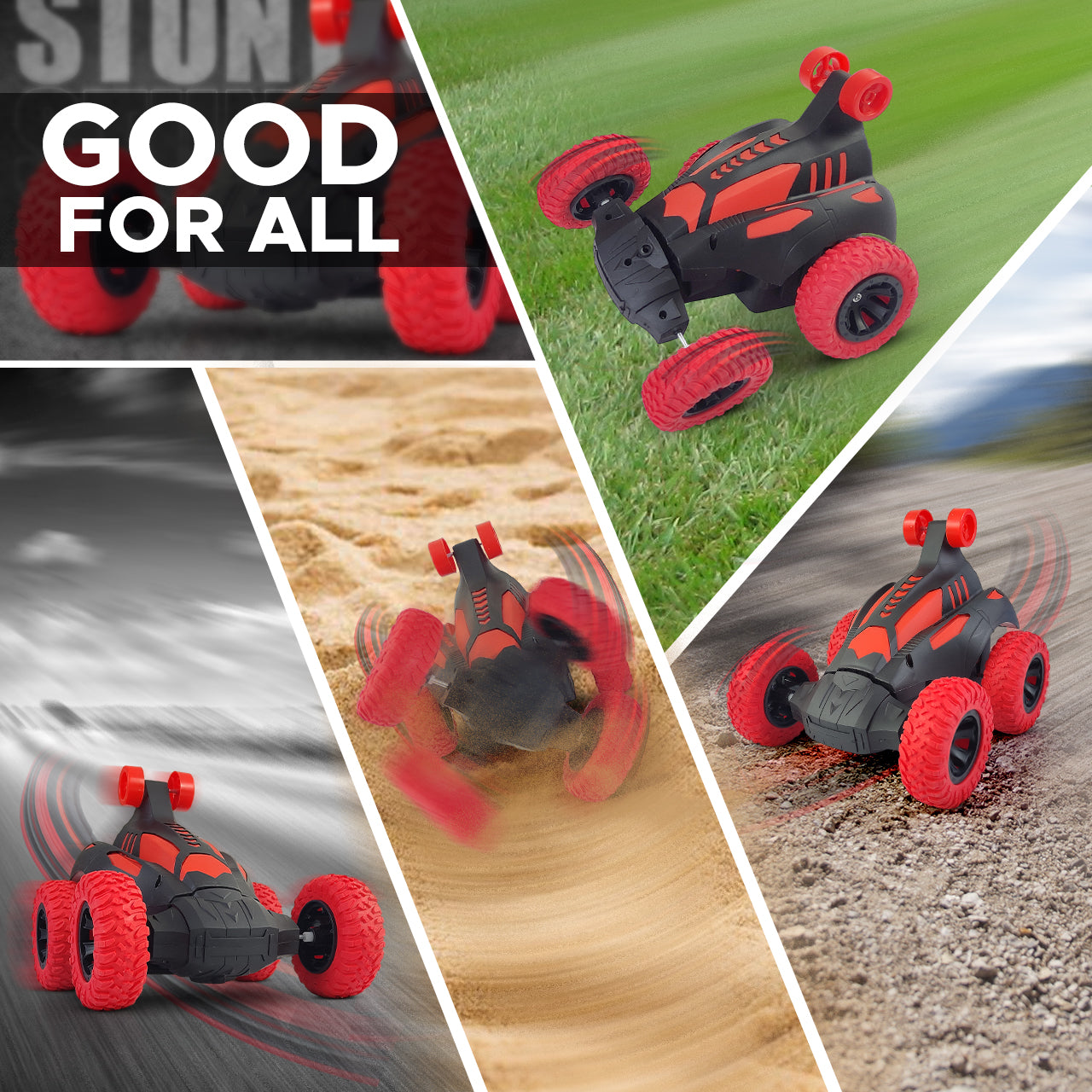 NHR High Performance 360° Twisting Rechargeable Remote Control Stunt Car For Kids 3+ Years