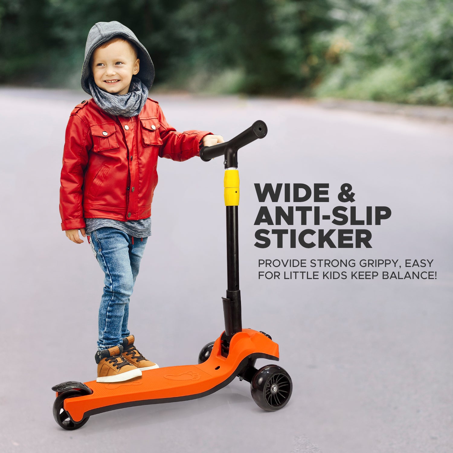 NHR Smart Kick Scooter With Adjustable Height & Foldable Scooter for Kids 3+ Years