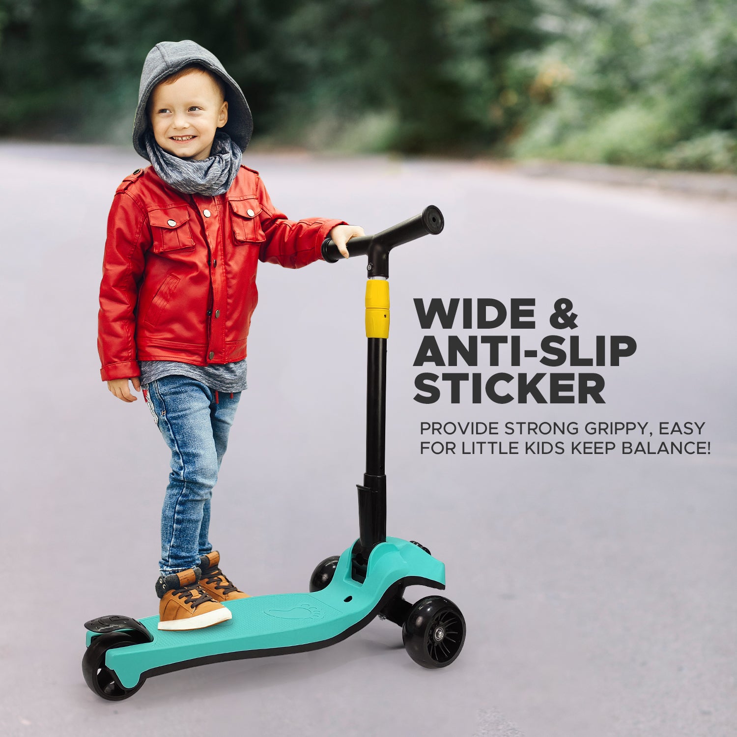 NHR Smart Kick Scooter With Adjustable Height & Foldable Scooter for Kids 3+ Years