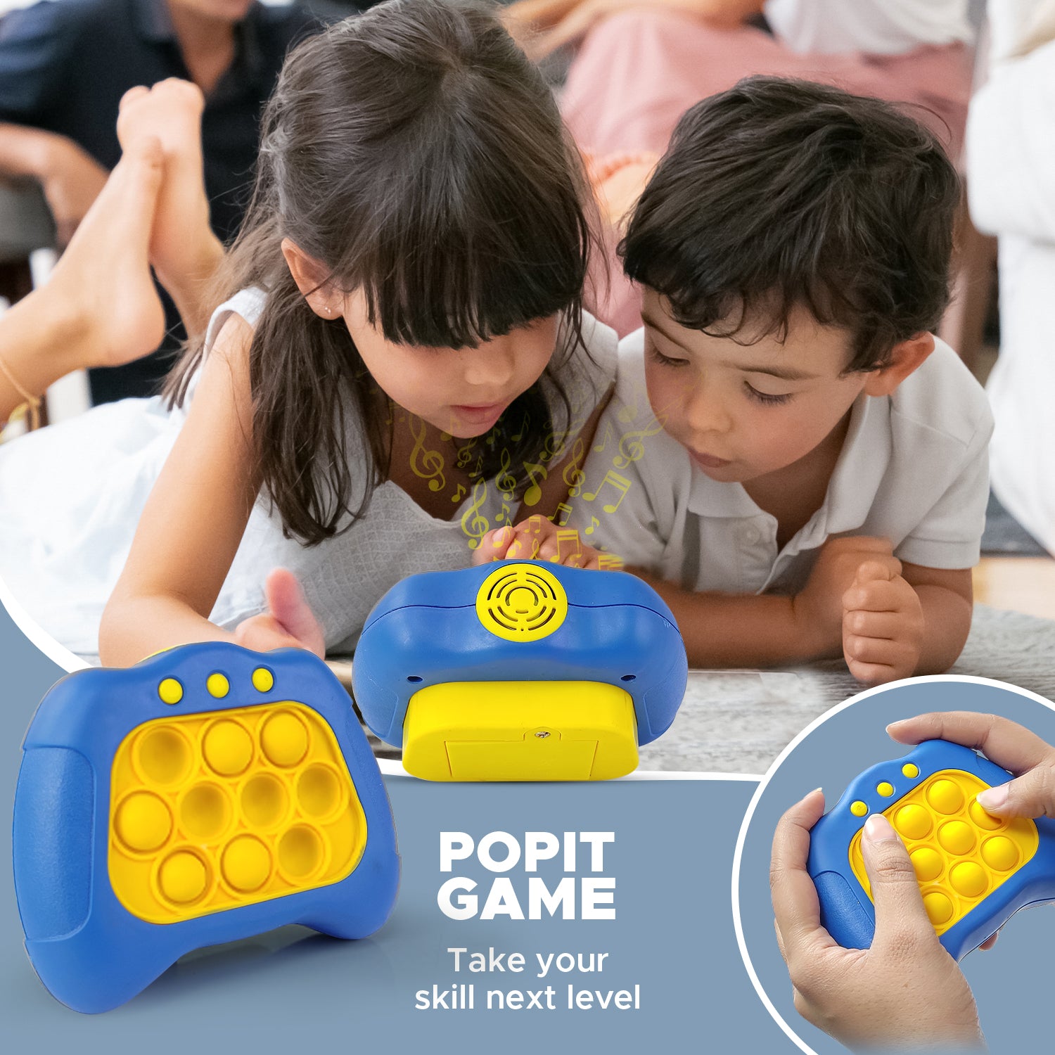 NHR Fast Push Pop It Game Toy with Light & Sound for Kids (choose any colour)