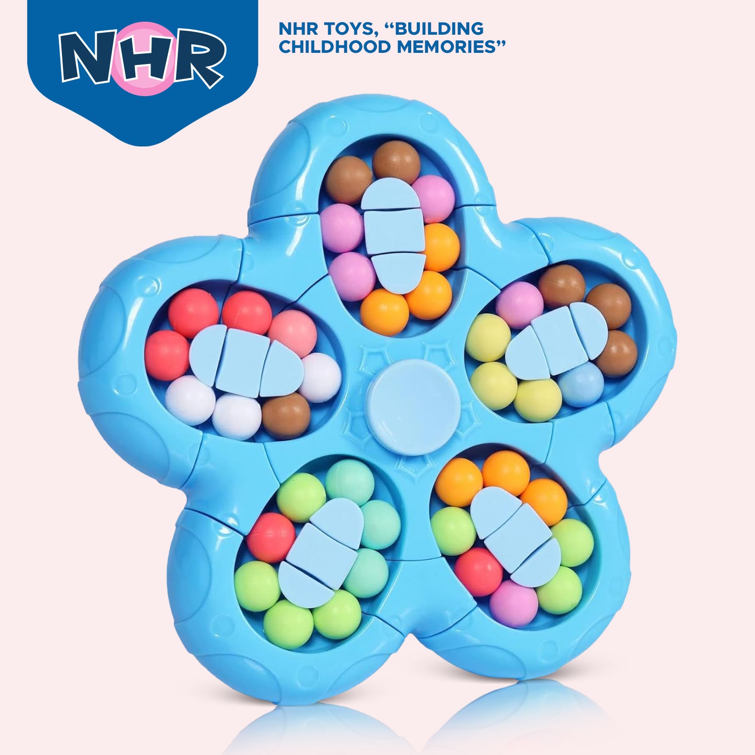 NHR Rotating Magic Bean Toys Decompression Rotating Small Beads Magic Cube Toys for Kids Puzzle Educational Toys for 3 Years Old (Random Color)