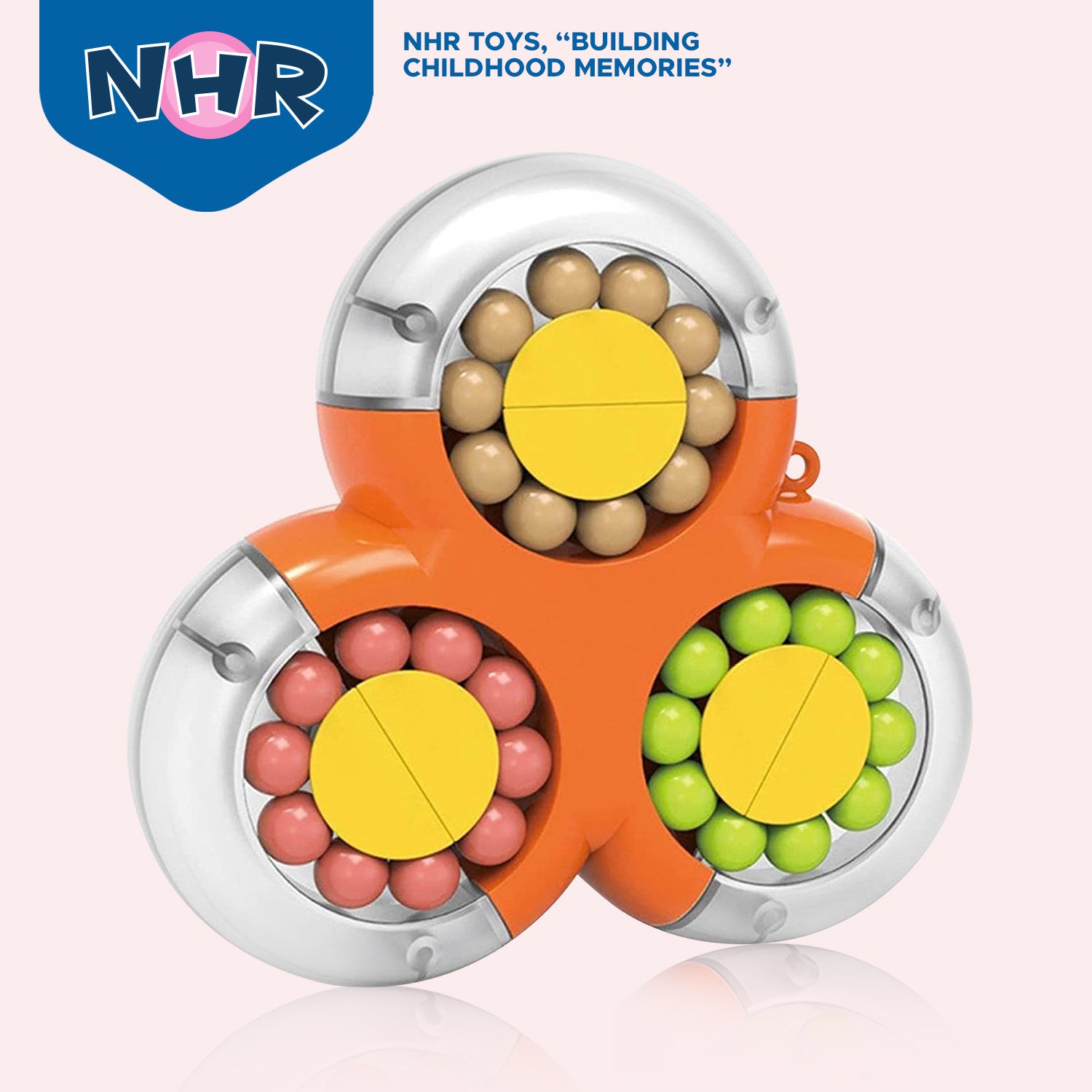 NHR Rotating Magic Bean Toys Decompression Rotating Small Beads Magic Cube Toys for Kids Puzzle Educational Toys for 3 Years Old (Random Color)