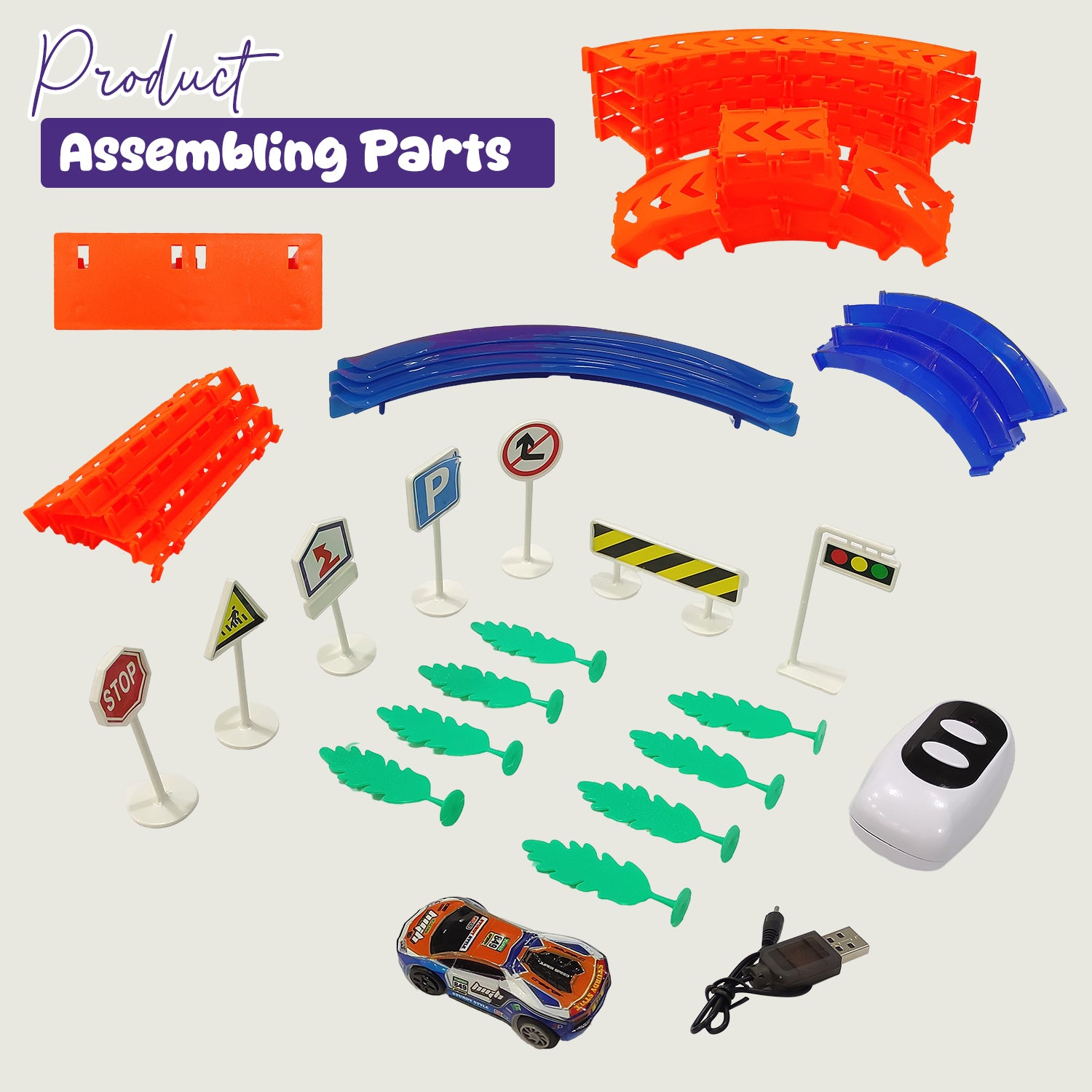 Car Racing Track Set - Car Race Track Toy for Kids Ages 3+ | Boys & Girls Toy | NHR