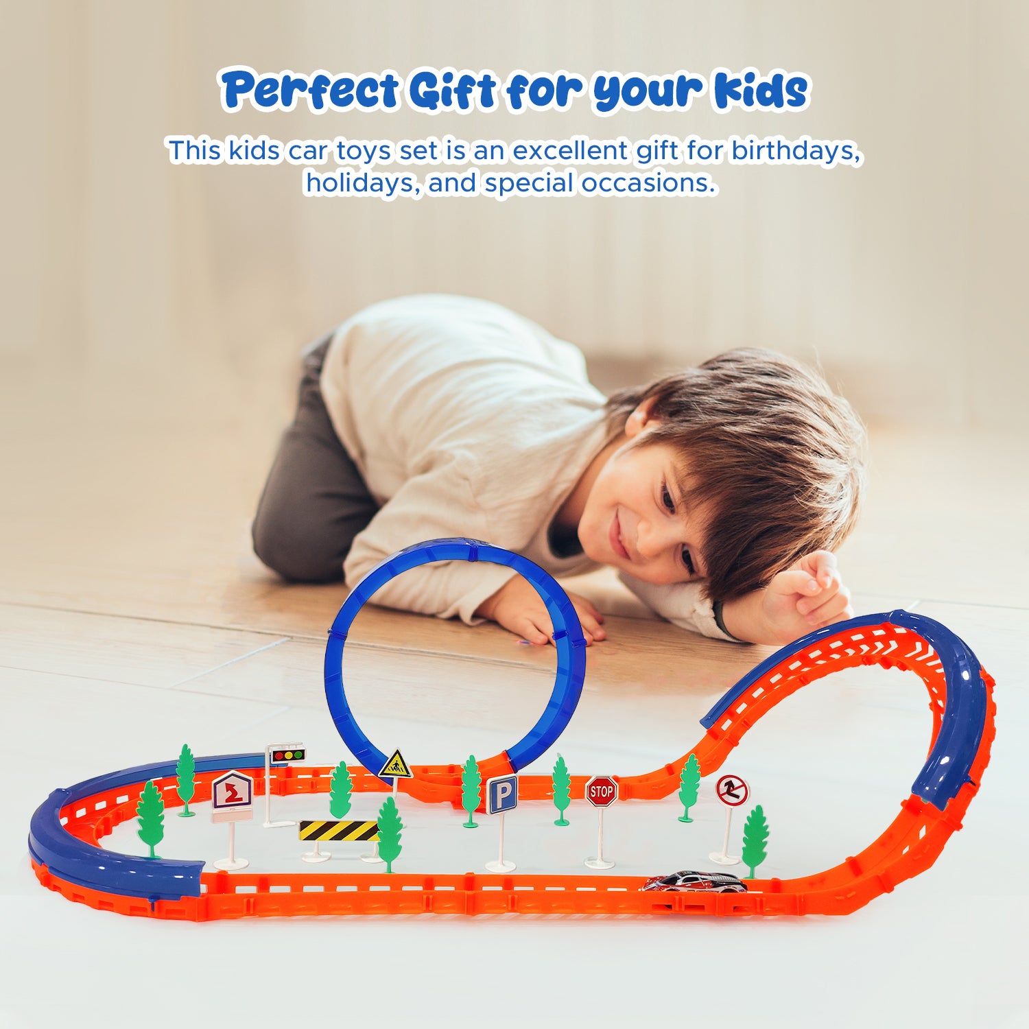 Car Racing Track Set - Car Race Track Toy for Kids Ages 3+ | Boys & Girls Toy | NHR