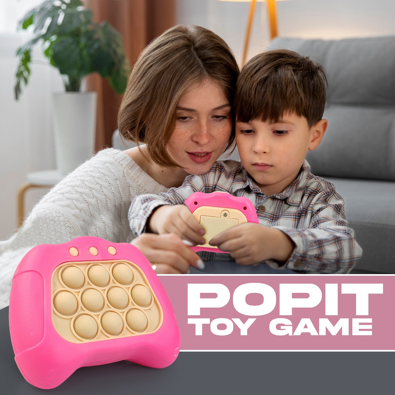 NHR Fast Push Pop It Game Toy with Light & Sound for Kids (choose any colour)