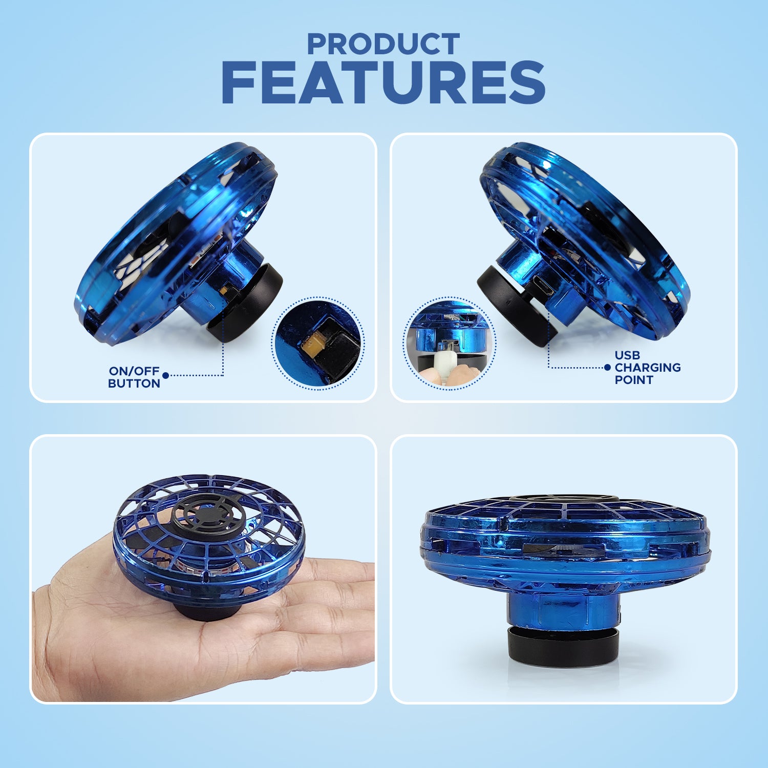 Fun Nation Fingertip Upgrade Flight Gyro Flying Spinner Decompression Toy for Kids a… - product image 3 | Fun Nation