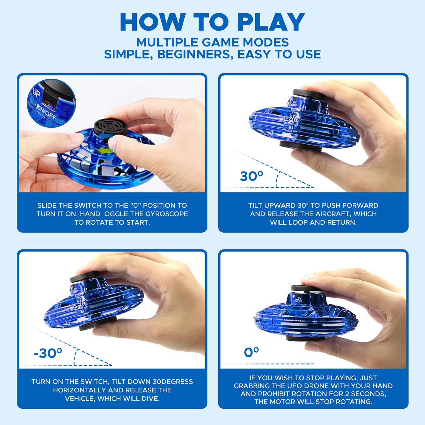 Fun Nation Fingertip Upgrade Flight Gyro Flying Spinner Decompression Toy for Kids a… - product image 5 | Fun Nation