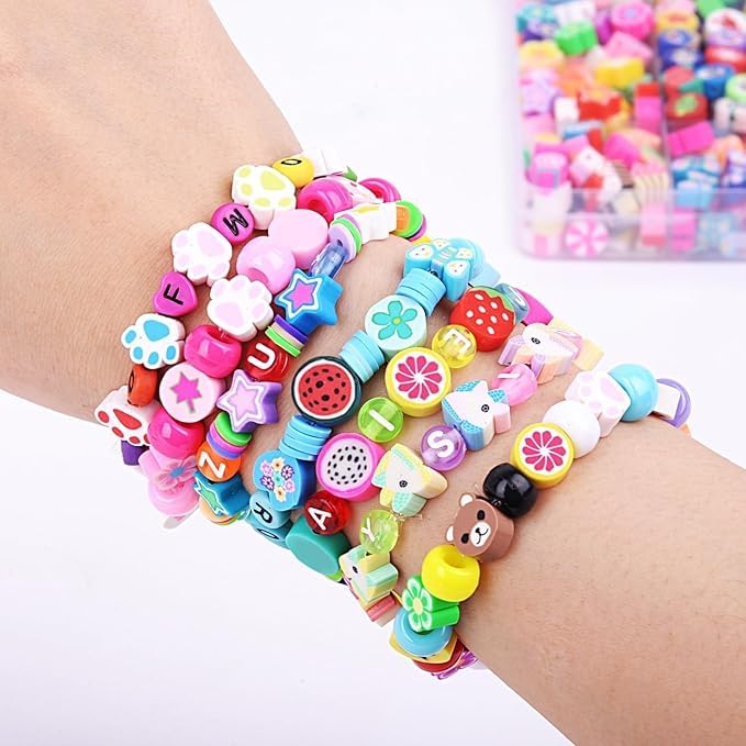 FUNNATION DIY Jewellery Making Kit for Girls 7-14 Years | Bracelet Making Set for beginners & teenagers with Colorful Beads, Charms & Accessories | Art & Craft Kit for 8-12 | Birthday Gift for girls age 8 - 10 ,12-14, 13-14 years