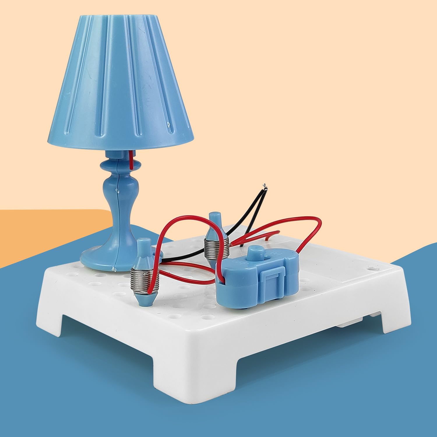 FUN NATION DIY Table Lamp STEM Toy Kit for Kids, Electric Circuit Science Project Learning Toy Educational Experiment Kit, Light Model Building Set Birthday Gift for Boys Girls 8+ Years