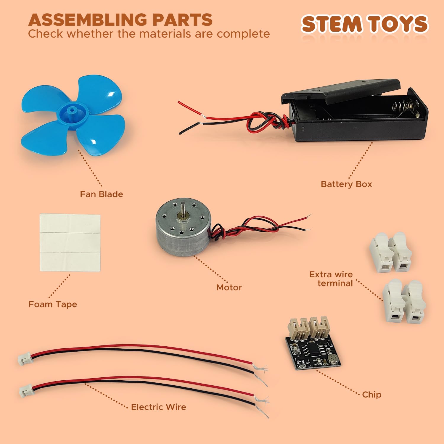 FUN NATION STEM Toy Kit Voice Control Fan for Kids, DIY Electric Science Project, Robotics Science Kit for Beginners, Coding & Motor Learning Toy 8+ Years