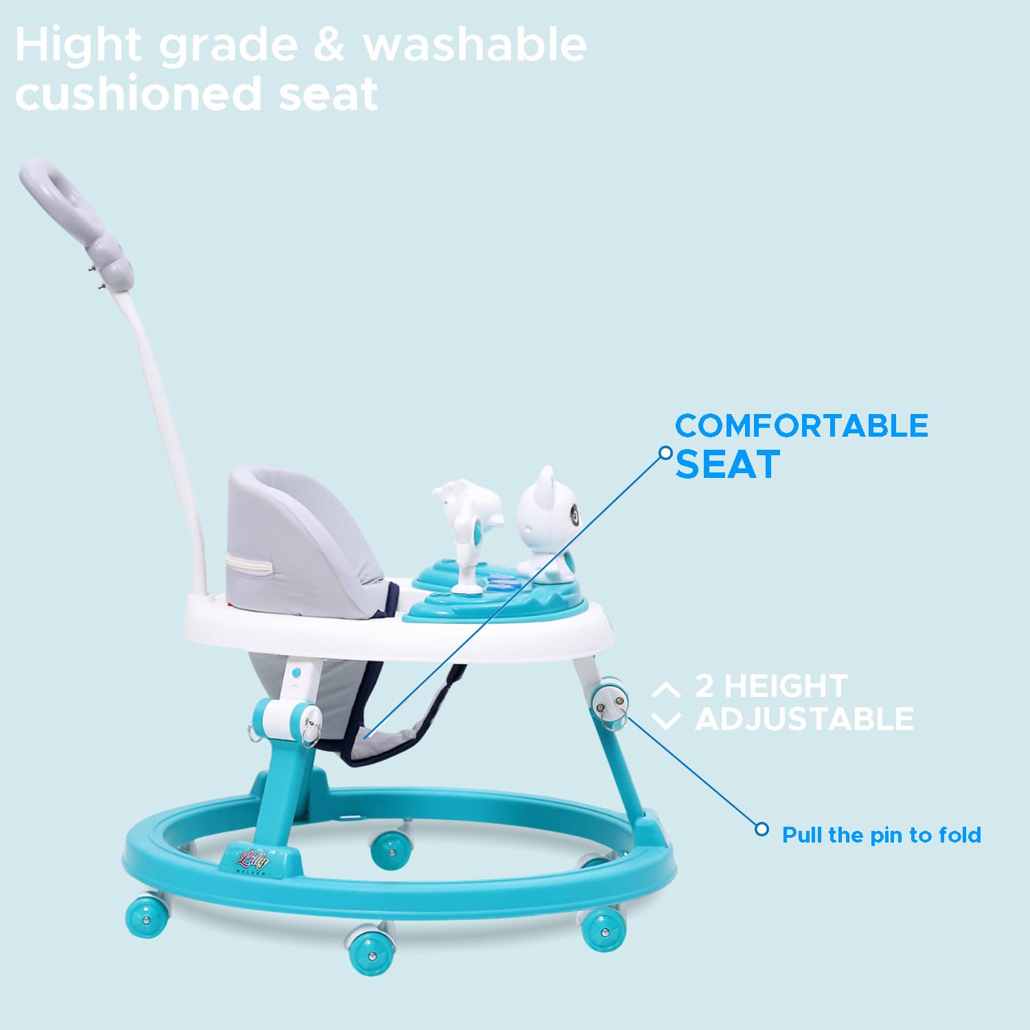 Dash Baby Walker with Music, Lights & Parent Handle - product image 2