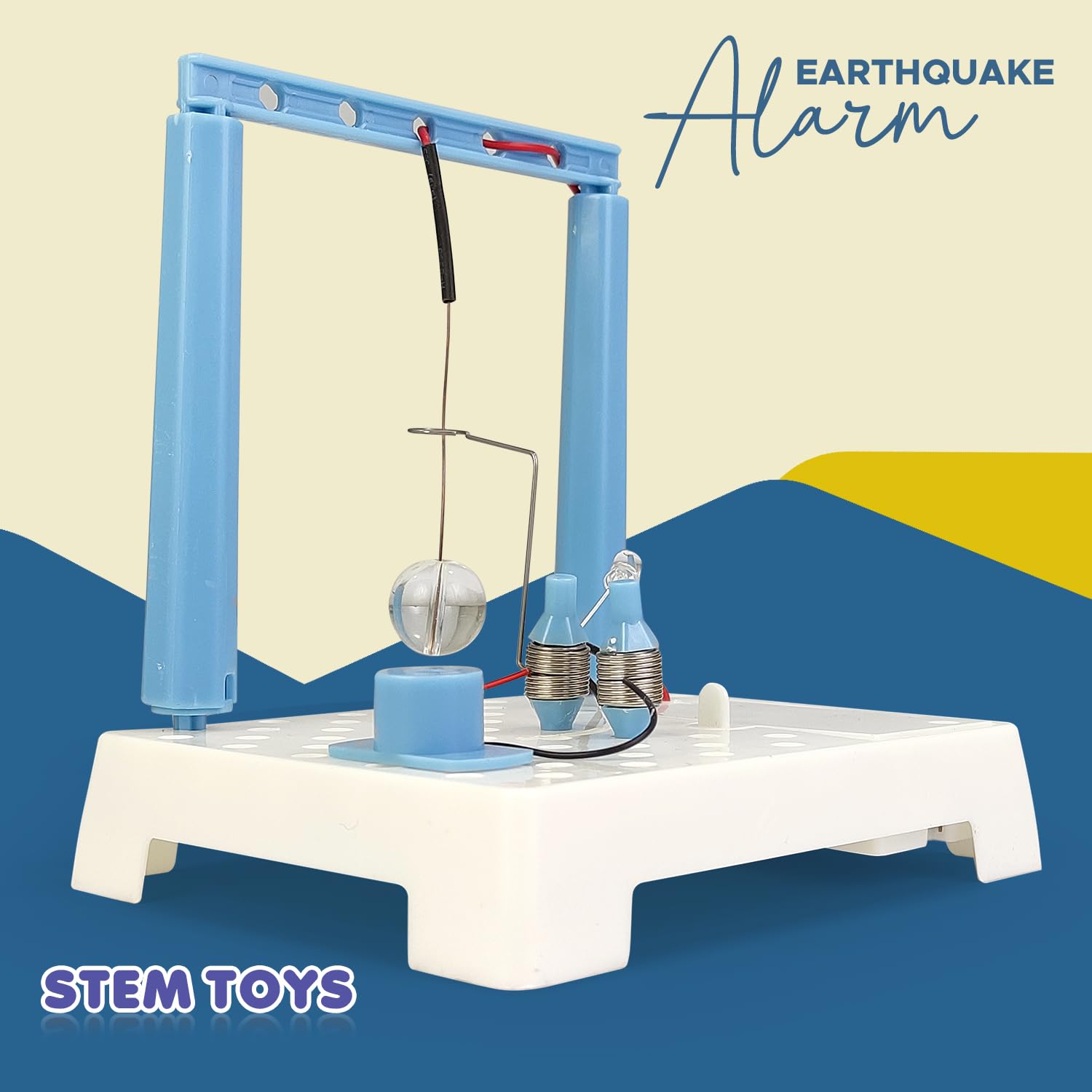 FUN NATION DIY Earthquake Alarm STEM Toy Kit for Kids, Electric Science Project Learning Toy Sensor Based Educational Experiment Kit, Robotics Circuit Model Birthday Gift for Boys Girls 8+ Years - Fun Nation