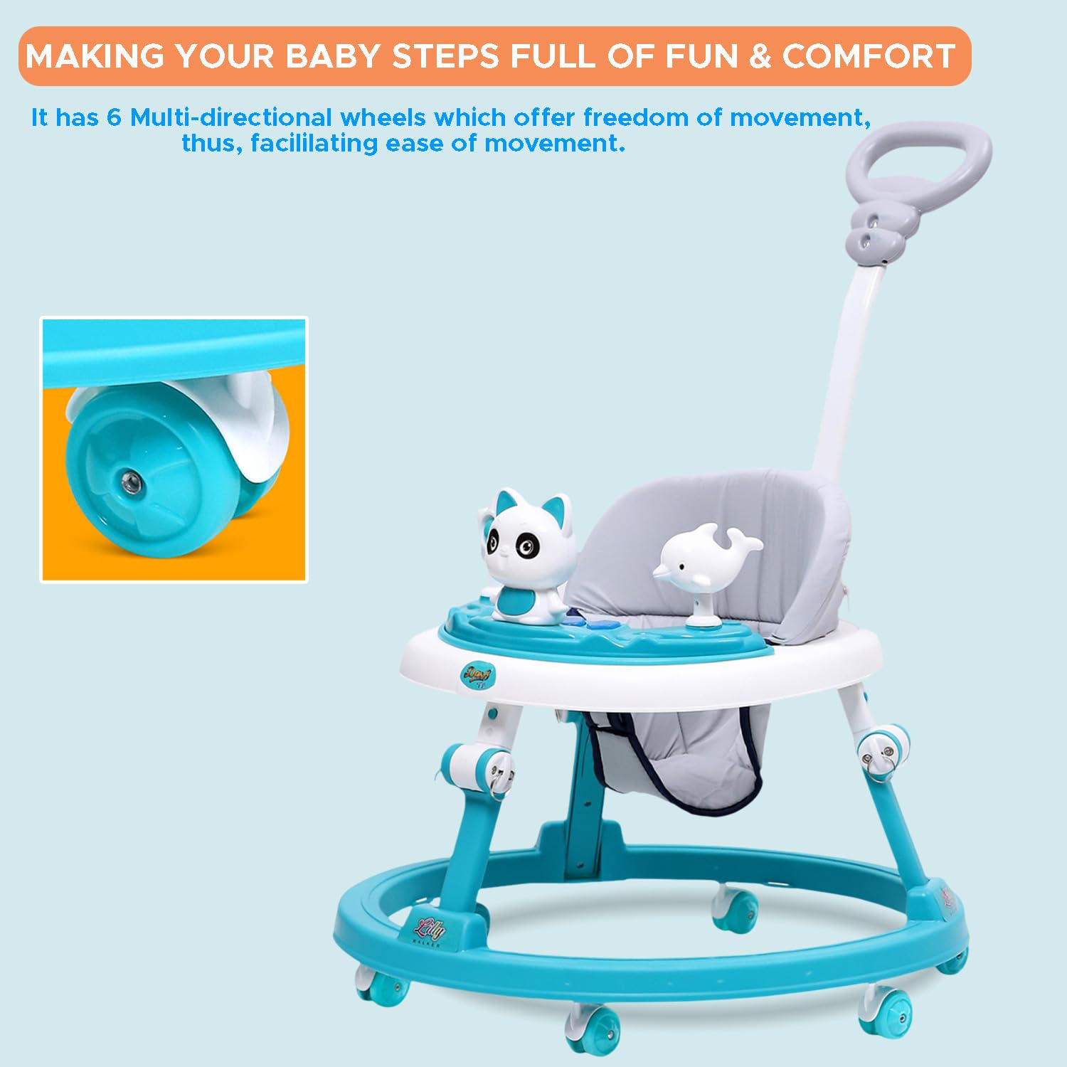Dash Baby Walker with Music, Lights & Parent Handle - product image 6