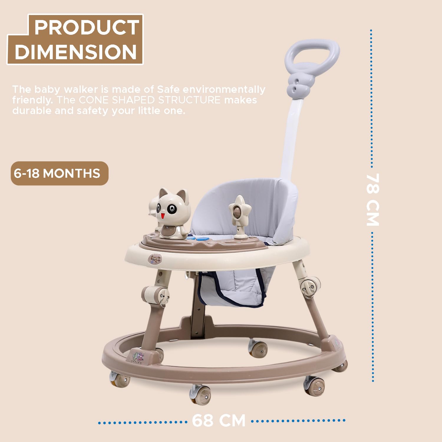 Dash Baby Walker with Music, Lights & Parent Handle - product image 7