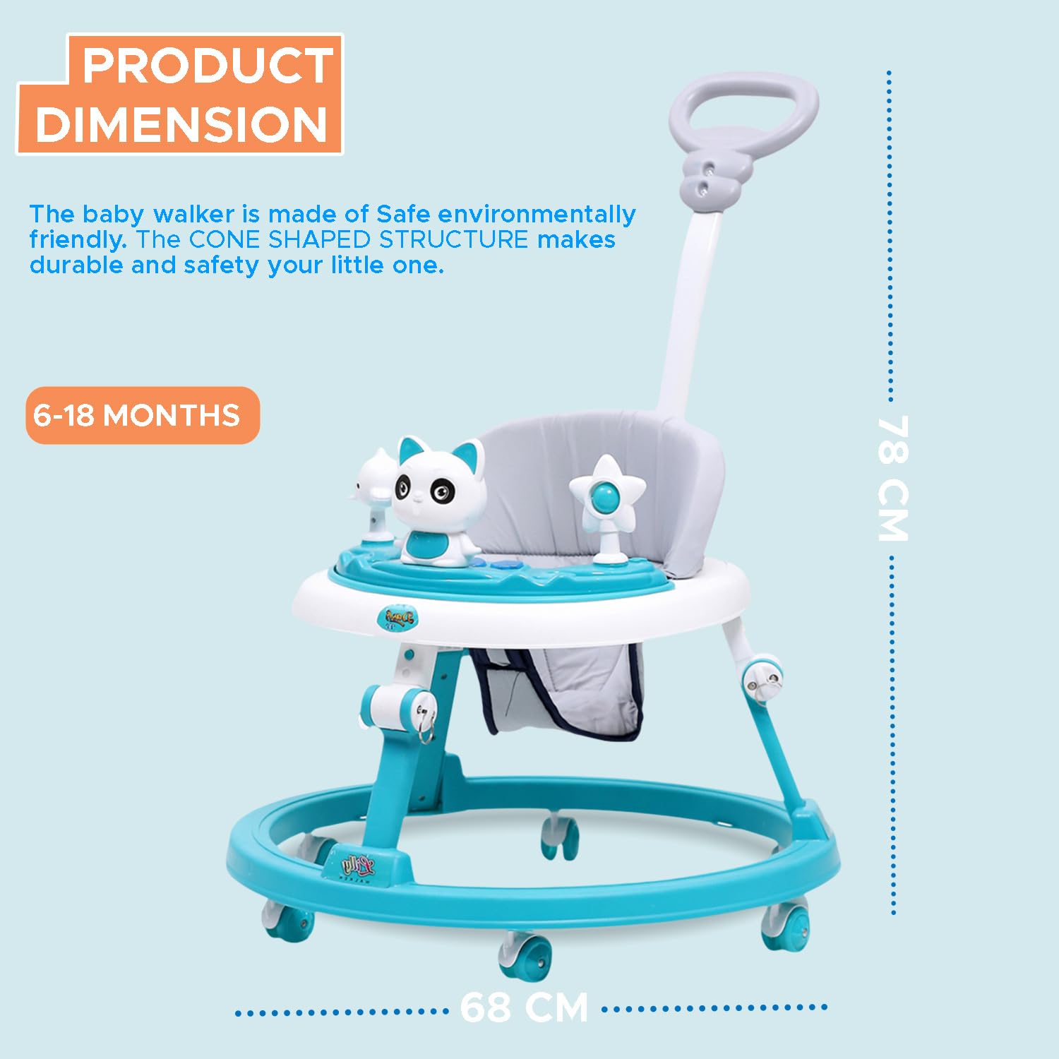 Dash Baby Walker with Music, Lights & Parent Handle - product image 12