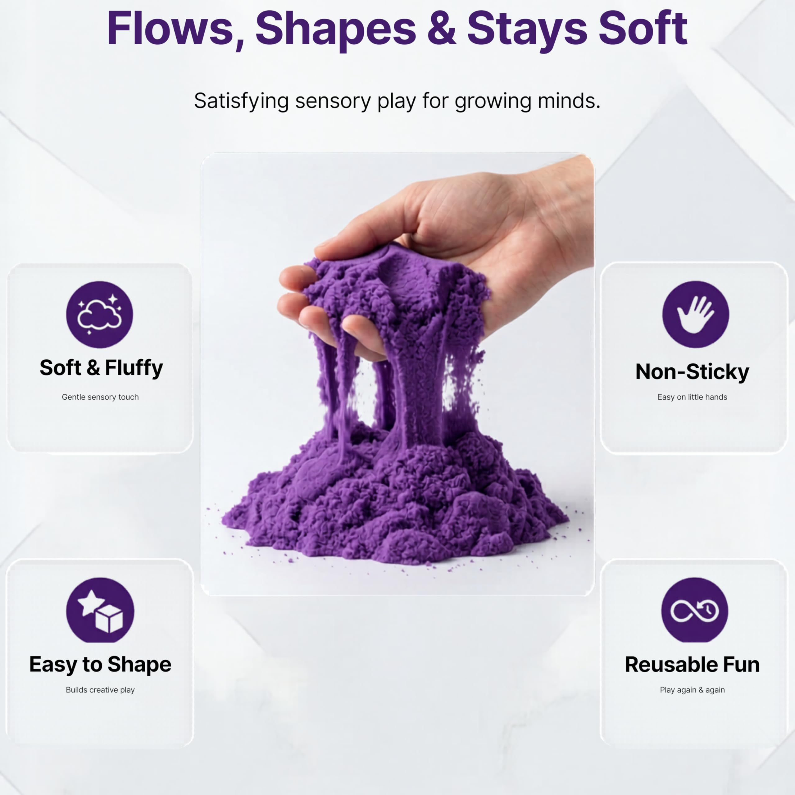 FUN NATION Kinetic Sand Art Kit | Non-Toxic Play Set with Castle Moulds | Summer Play hub Toys | Slime for Kids 3 to 10 Years | Birthday or Return Gift for Kids Age 6-10