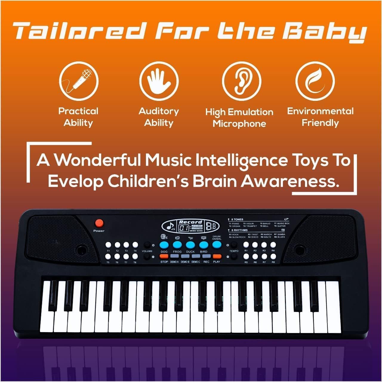 Fun Nation Rechargeable Piano Keyboard with Mic - product image 3