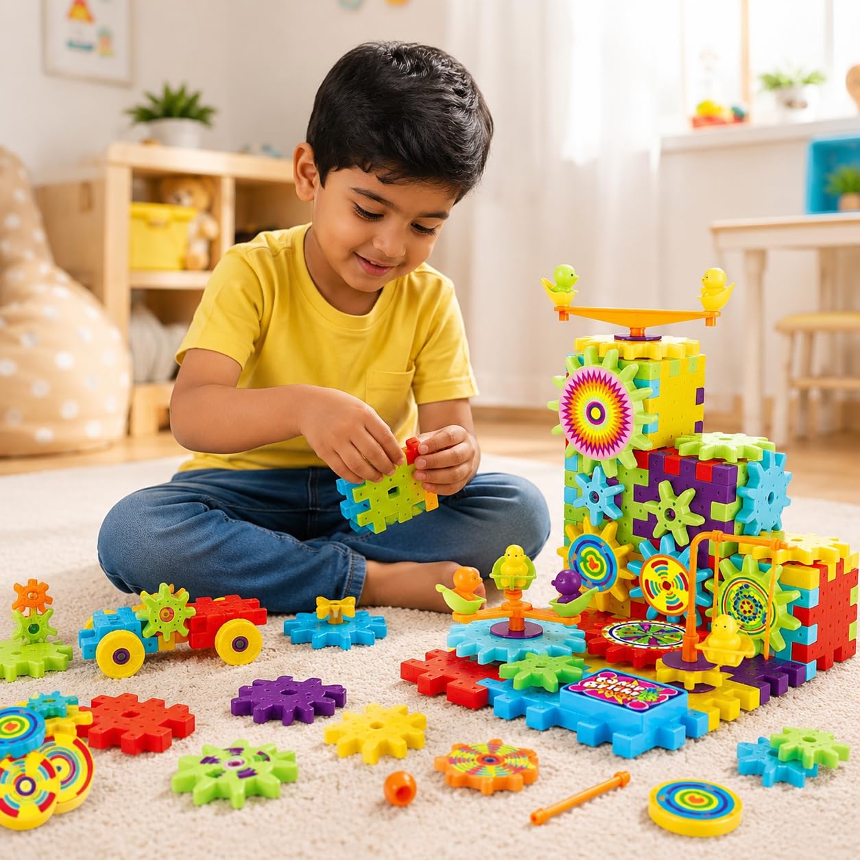 FUN NATION Miracle Bricks Building Blocks for Kids (2-5 Years Boys & Girls) | 101 Pieces Creative Construction Toy | Educational Learning Toy for 3, 4, 5 Year Old Kids